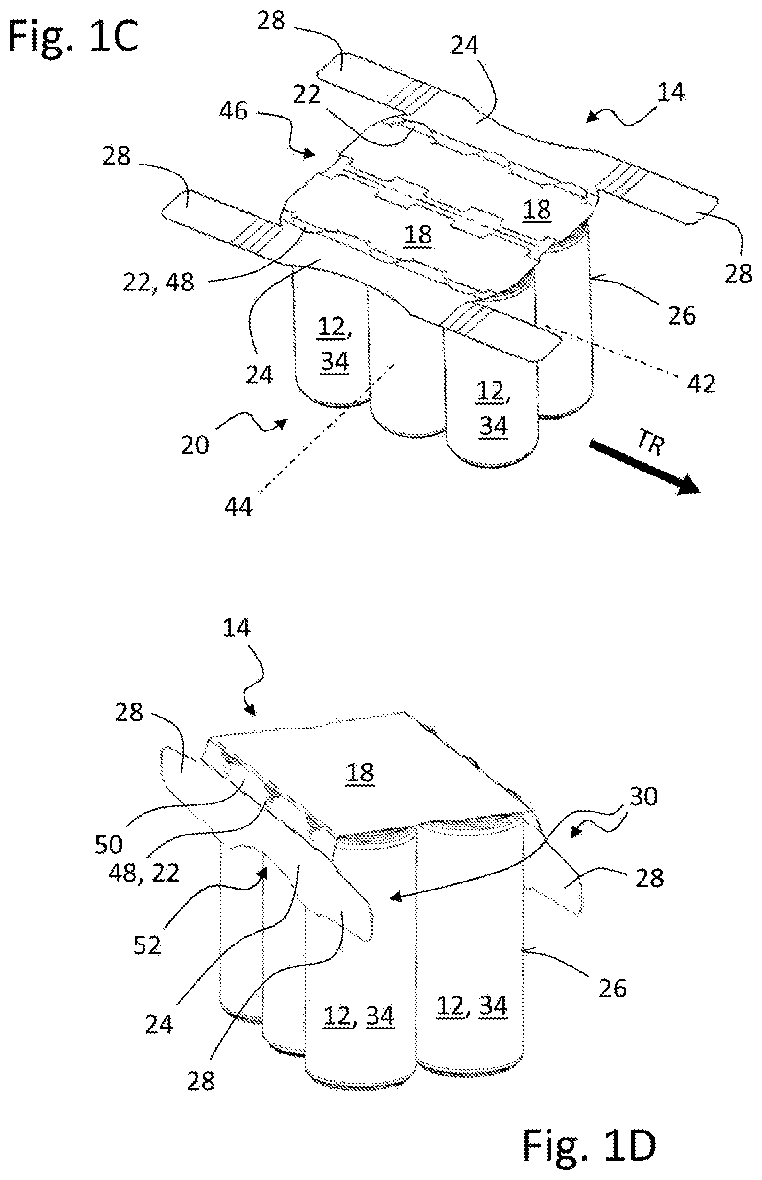 Patent US12448191 Figure 2 – Packaging device, packaging unit, and method for producing packaging units