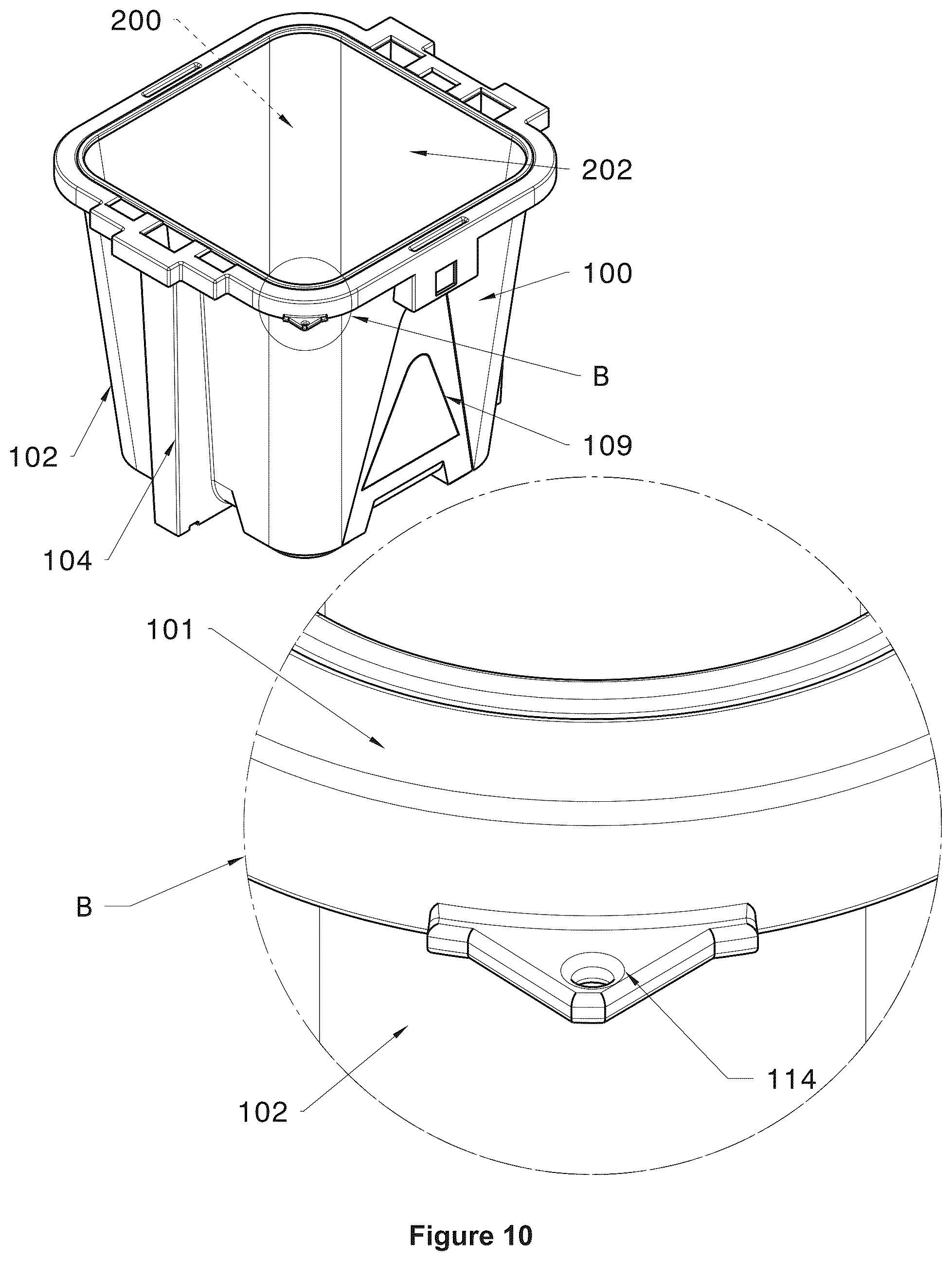 Patent US12448195 Figure 8 – Reinforced containment system