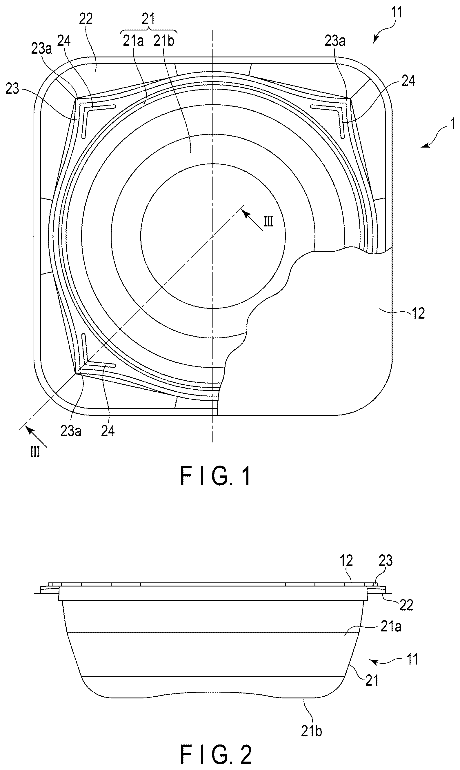 Patent US12448196 Figure 1 – Packaging container