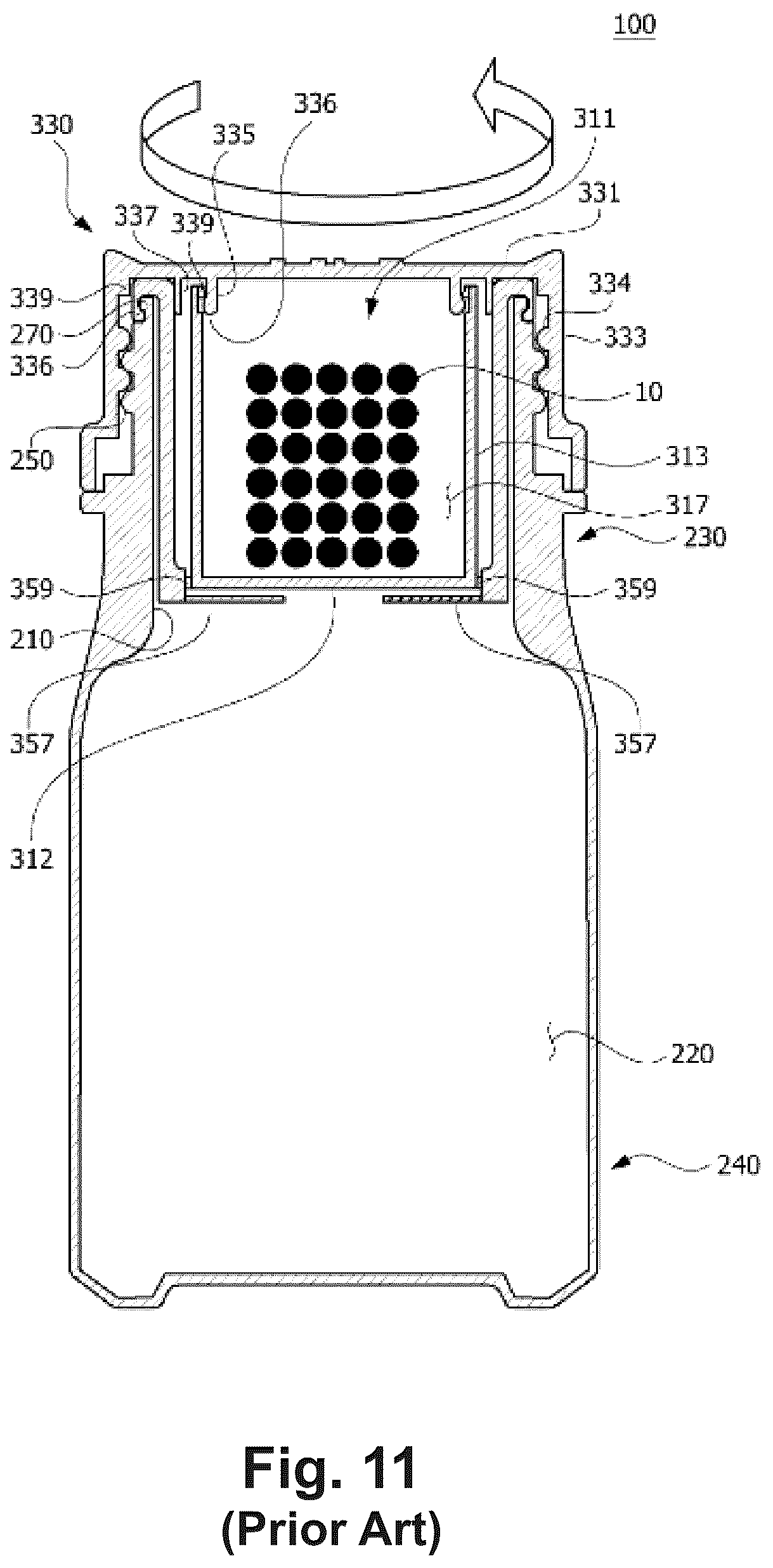 Patent US12448198 Figure 11 – Climate control jar