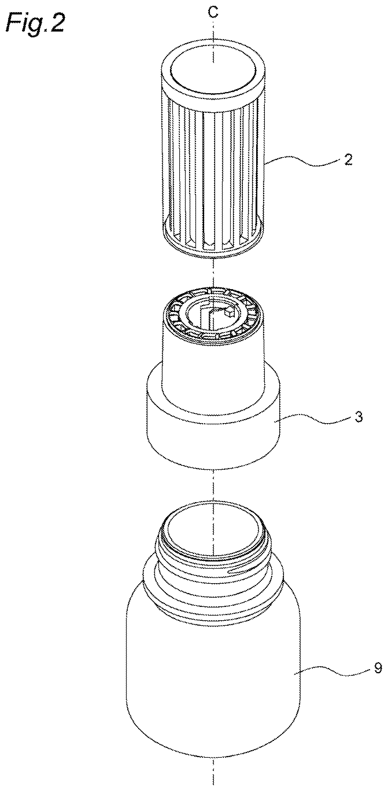 Patent US12448199 Figure 2 – Measuring container