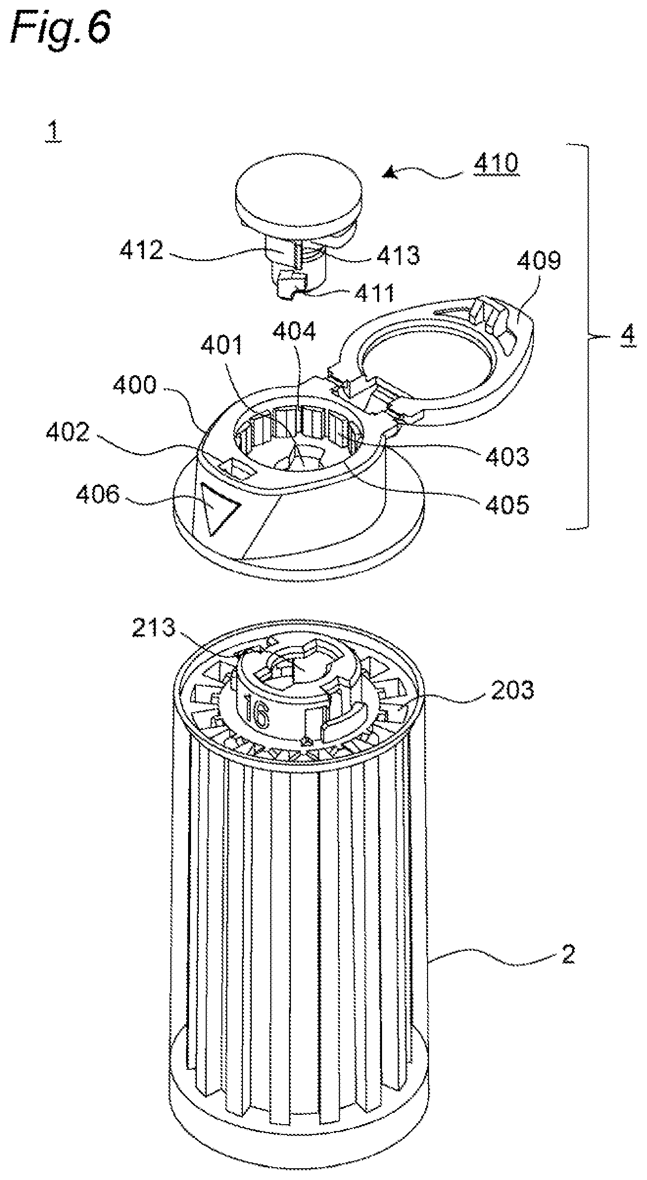 Patent US12448199 Figure 6 – Measuring container