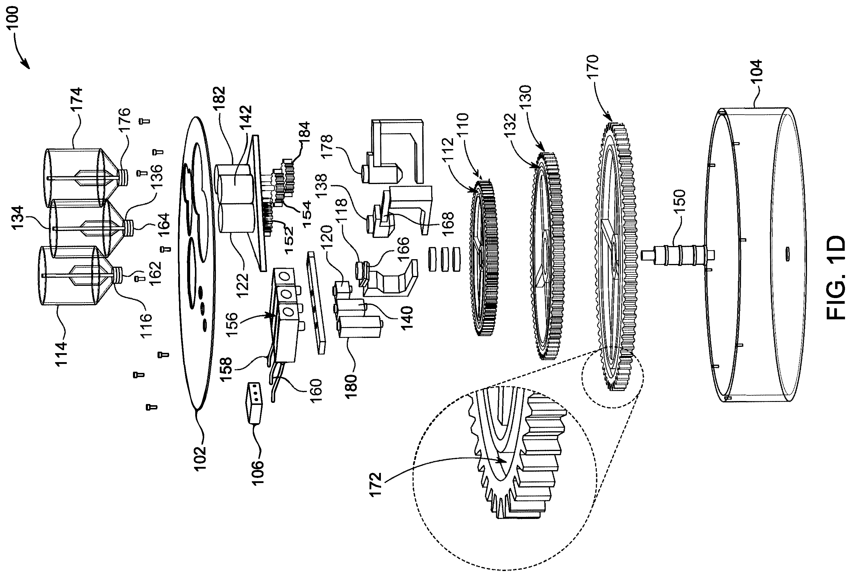 Patent US12448201 Figure 4 – Enclosed multi-disk powder feed system