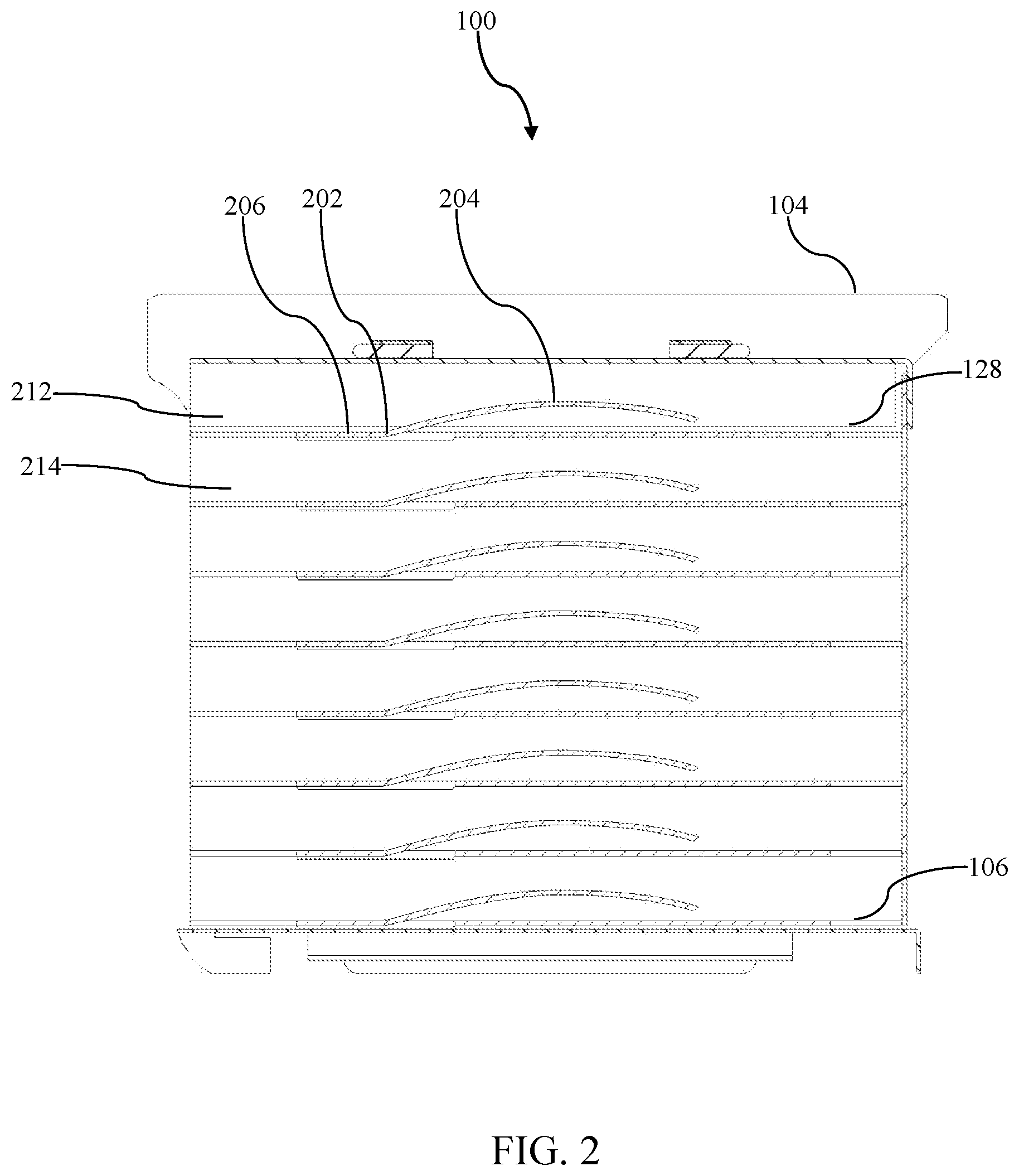Patent US12448206 Figure 3 – Stackable rack system