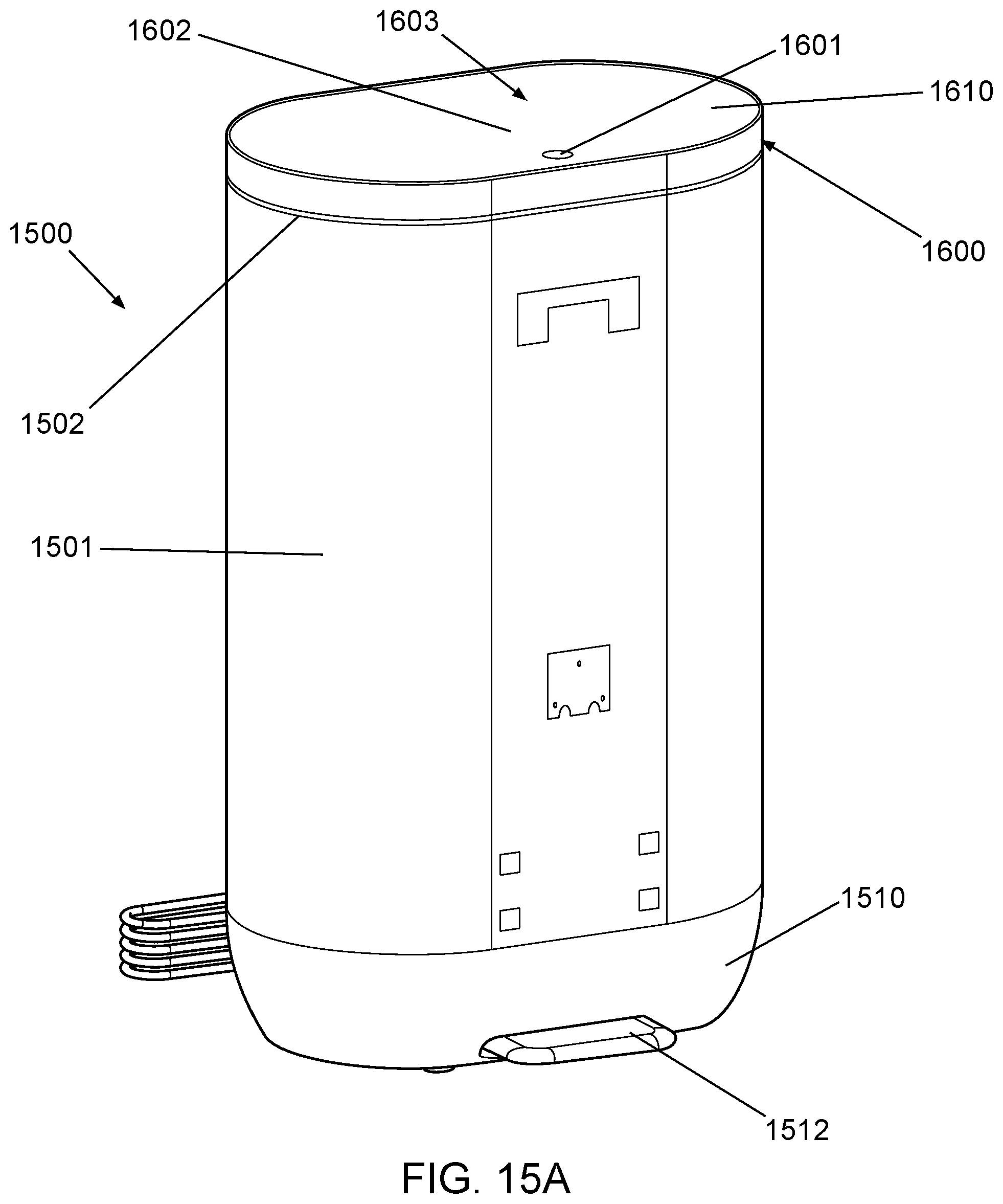 Patent US12448208 Figure 15 – Apparatus for processing organic matter having lid and air treatment system promoting pleasant user experience