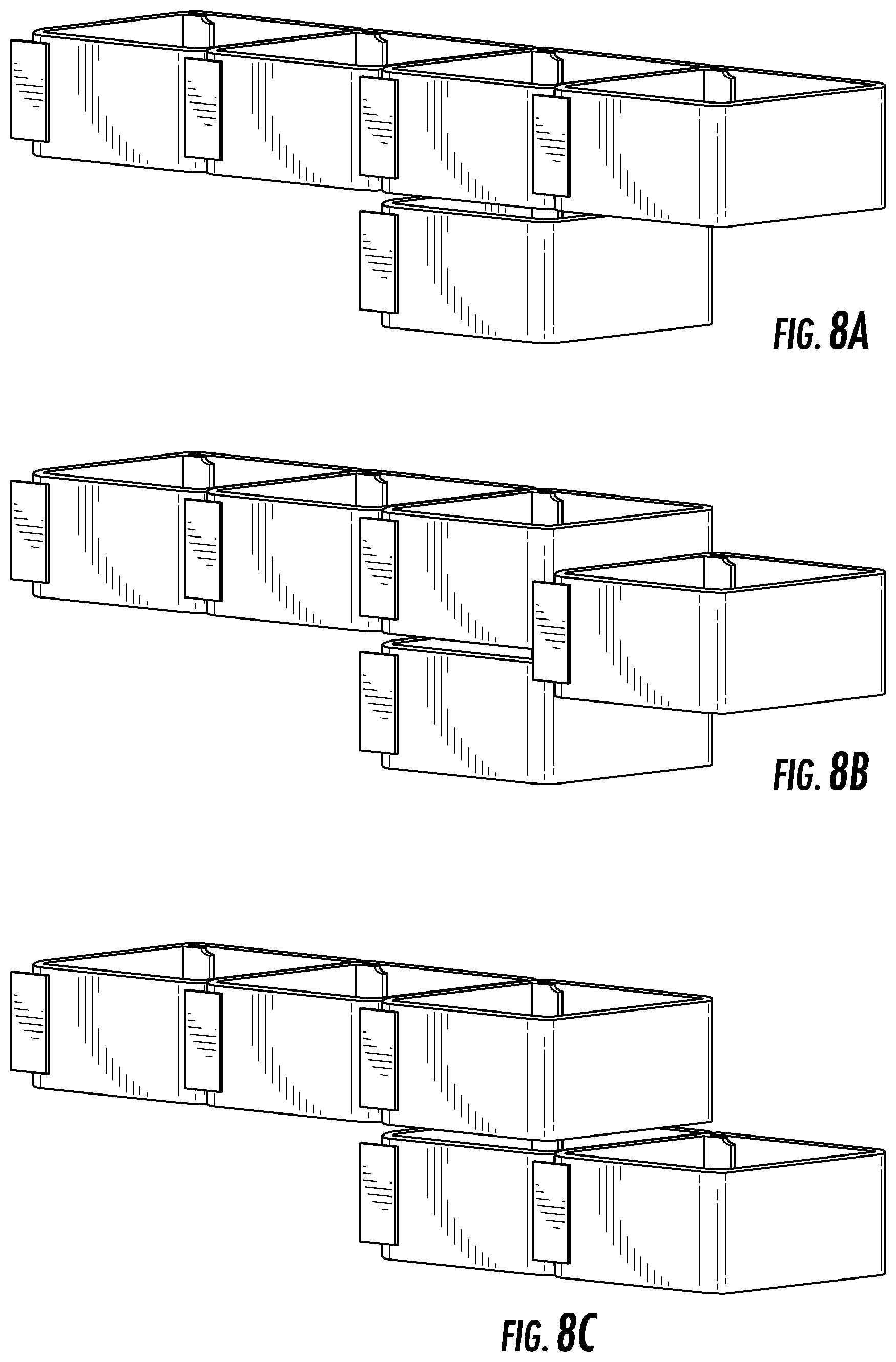 Patent US12448209 Figure 8 – High-density automated storage and retrieval system
