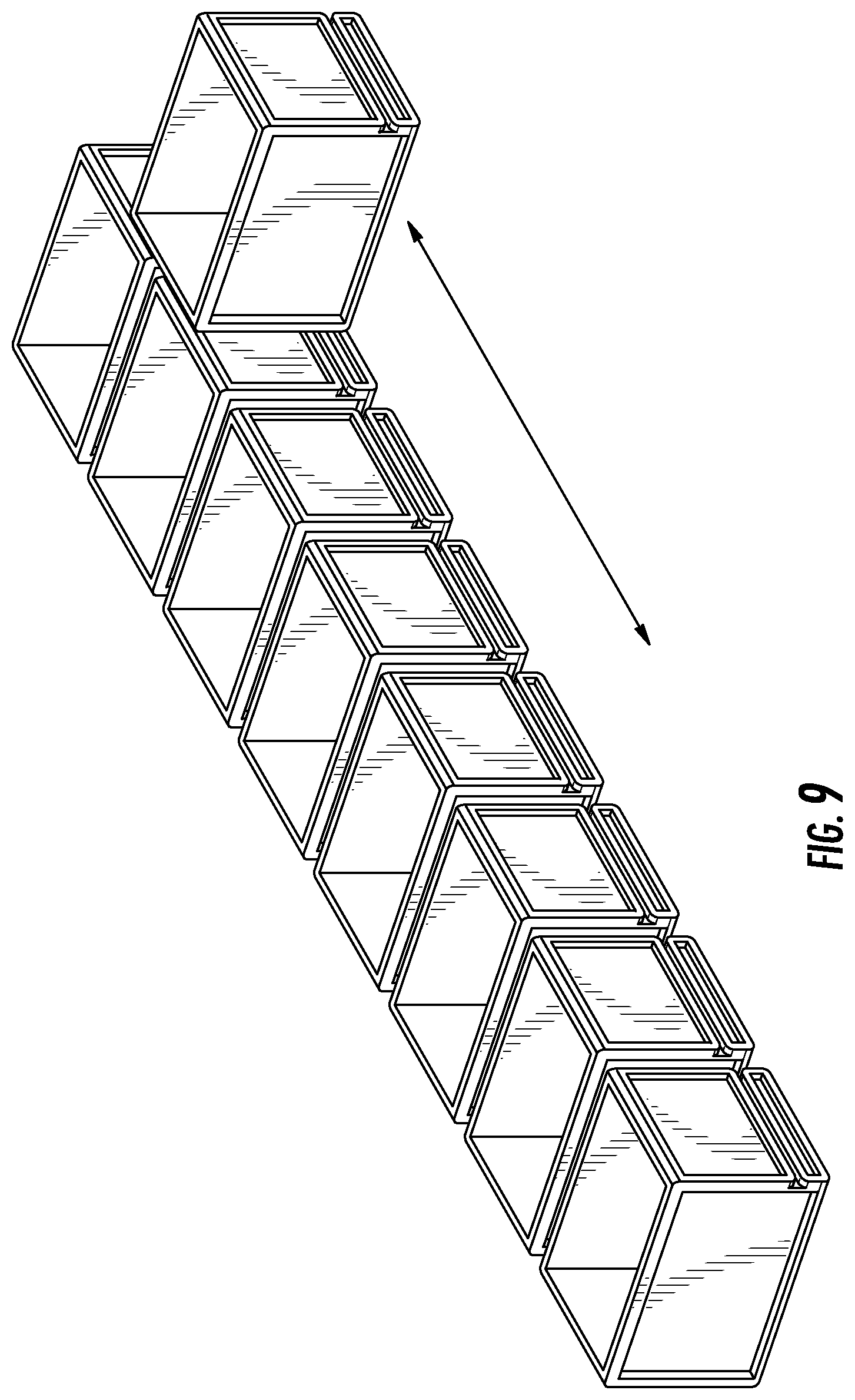Patent US12448209 Figure 9 – High-density automated storage and retrieval system