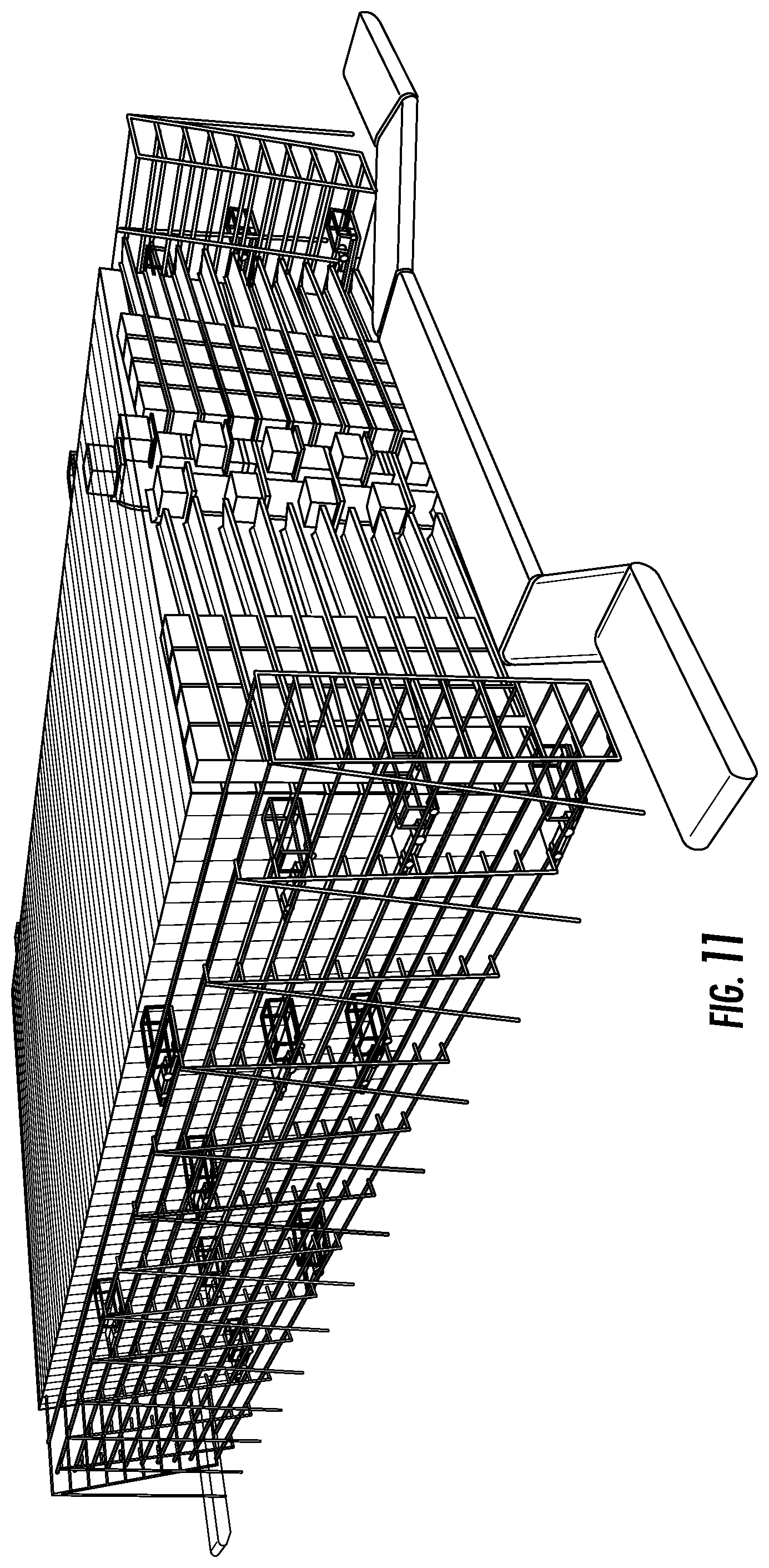 Patent US12448209 Figure 11 – High-density automated storage and retrieval system