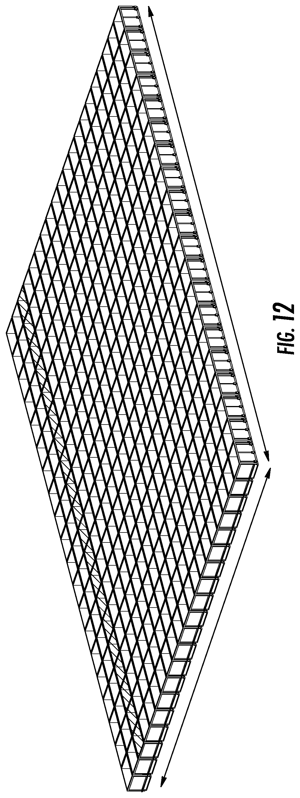 Patent US12448209 Figure 12 – High-density automated storage and retrieval system