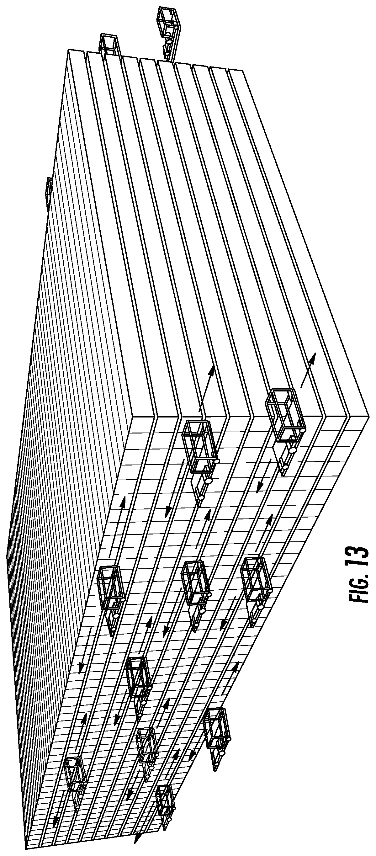Patent US12448209 Figure 13 – High-density automated storage and retrieval system