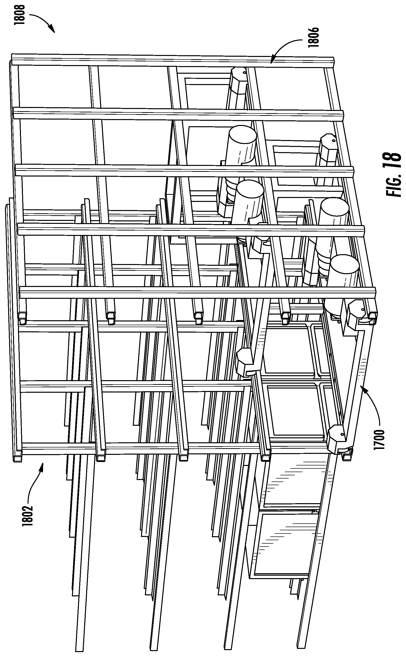 Patent US12448209 Figure 18 – High-density automated storage and retrieval system