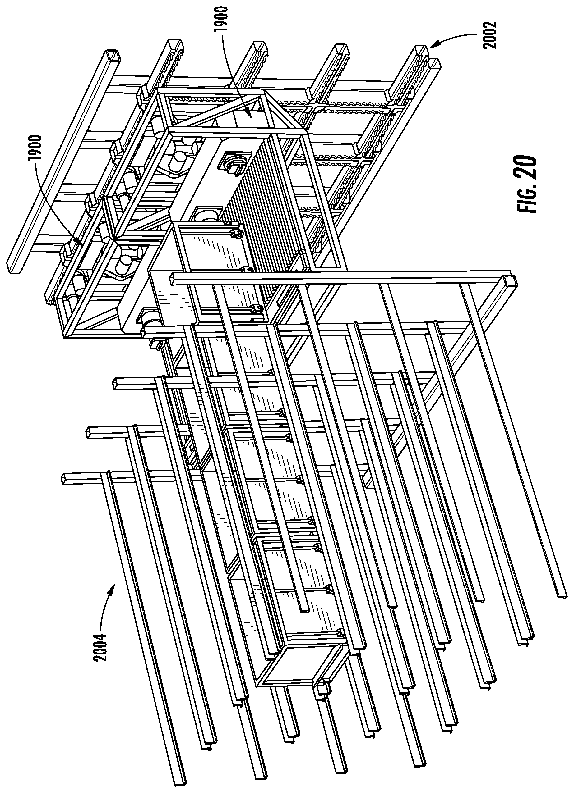 Patent US12448209 Figure 20 – High-density automated storage and retrieval system