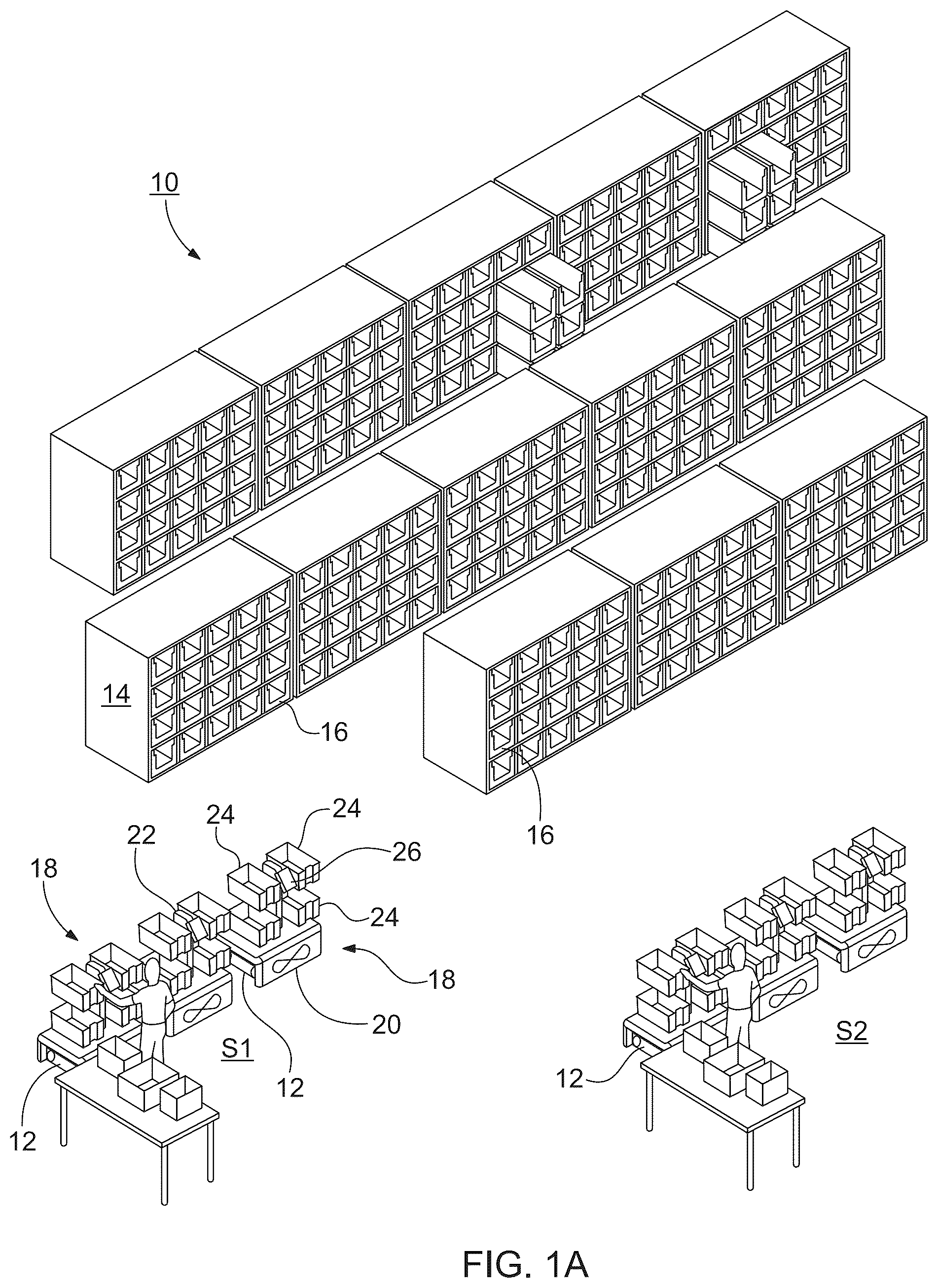 Patent US12448212 Figure 1 – Automated vehicle for use in inventory management system