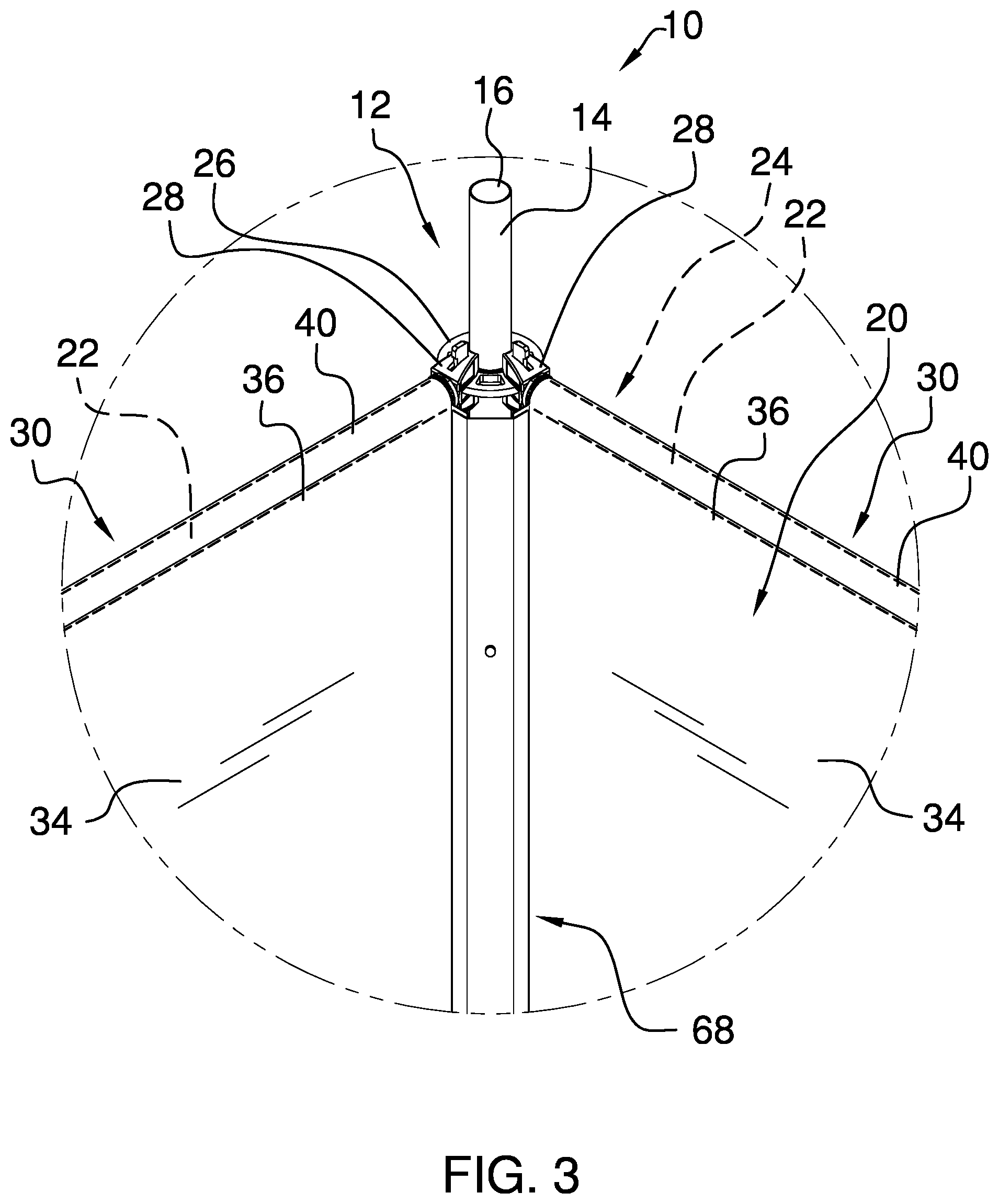 Patent US12448213 Figure 3 – Debris chute assembly