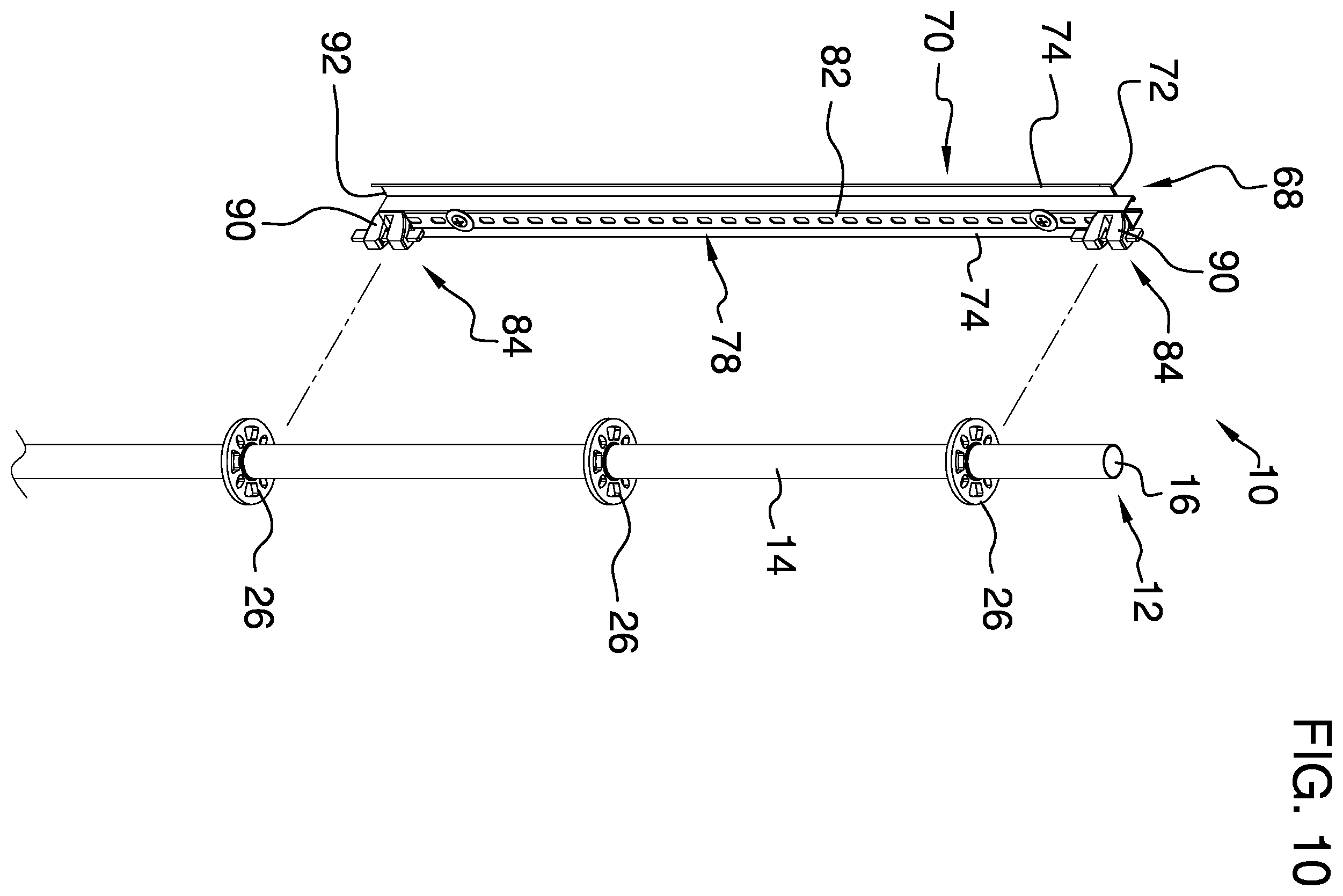 Patent US12448213 Figure 8 – Debris chute assembly