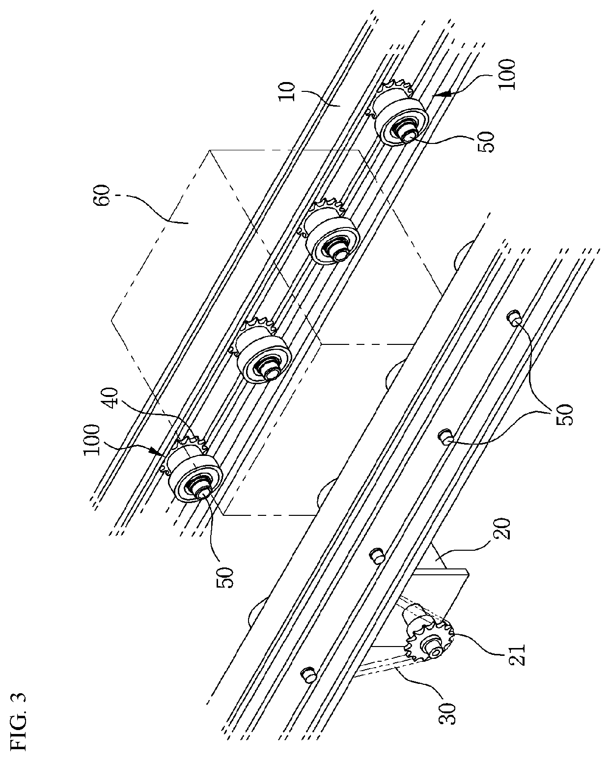 Patent US12448218 Figure 2 – Friction roller for conveyor