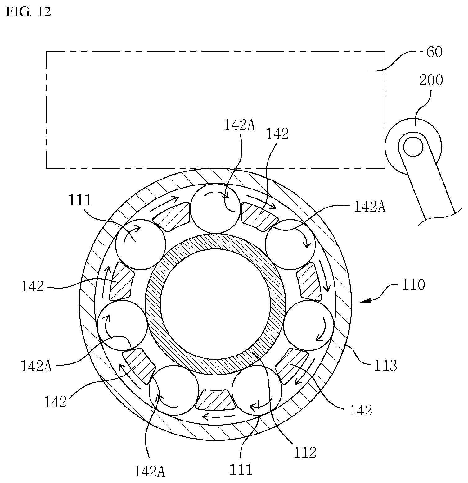 Patent US12448218 Figure 11 – Friction roller for conveyor