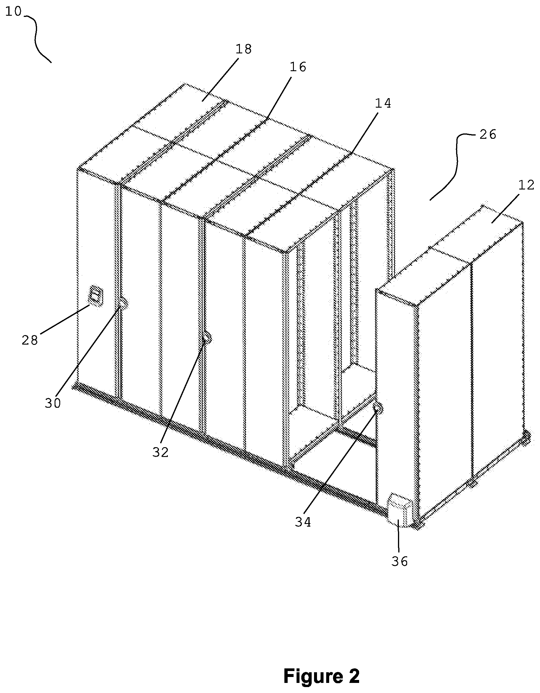 Patent US12448220 Figure 2 – Electrically driven shelving system with a LiDAR operating system