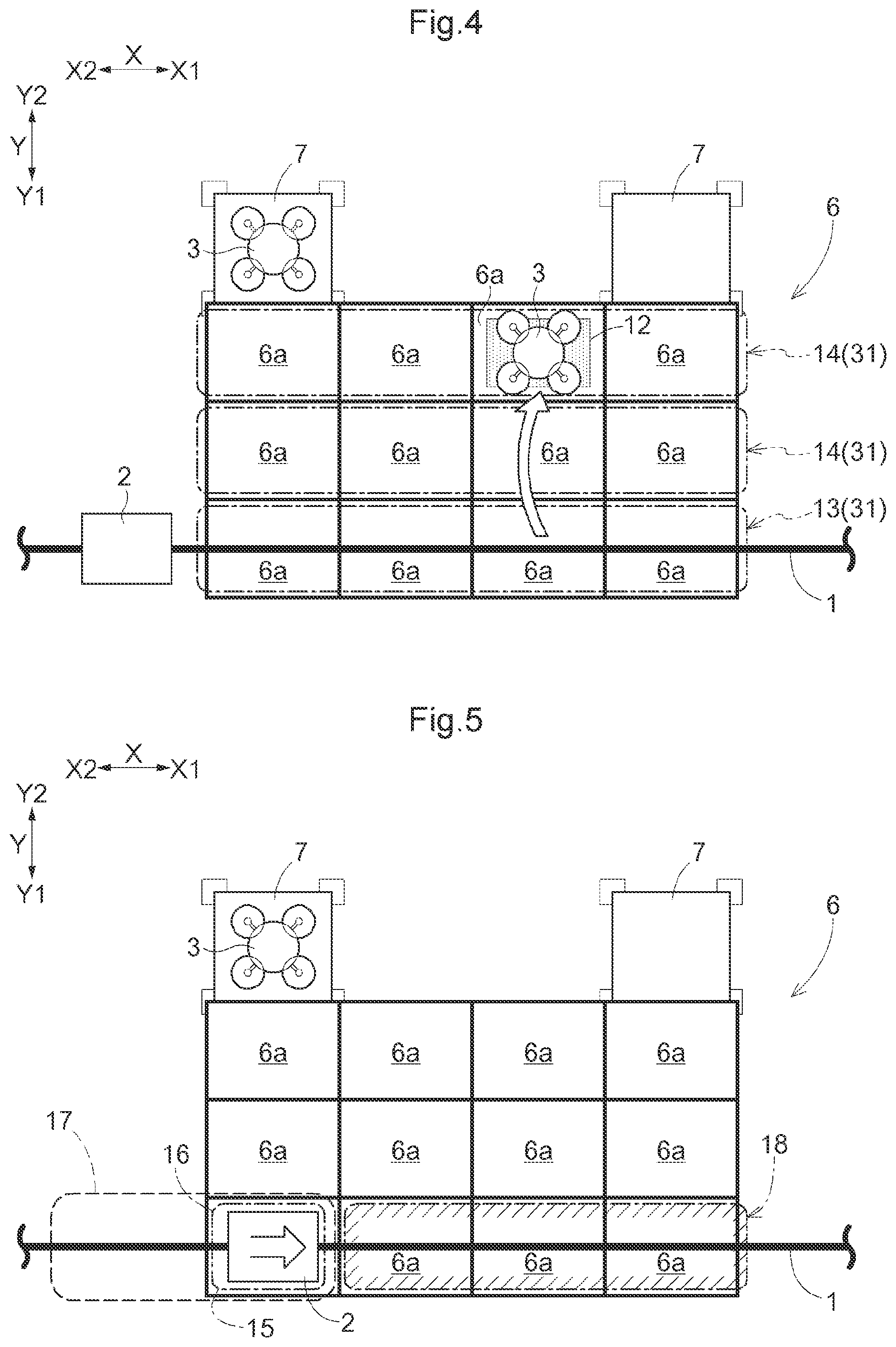Patent US12448223 Figure 4 – Article transport facility