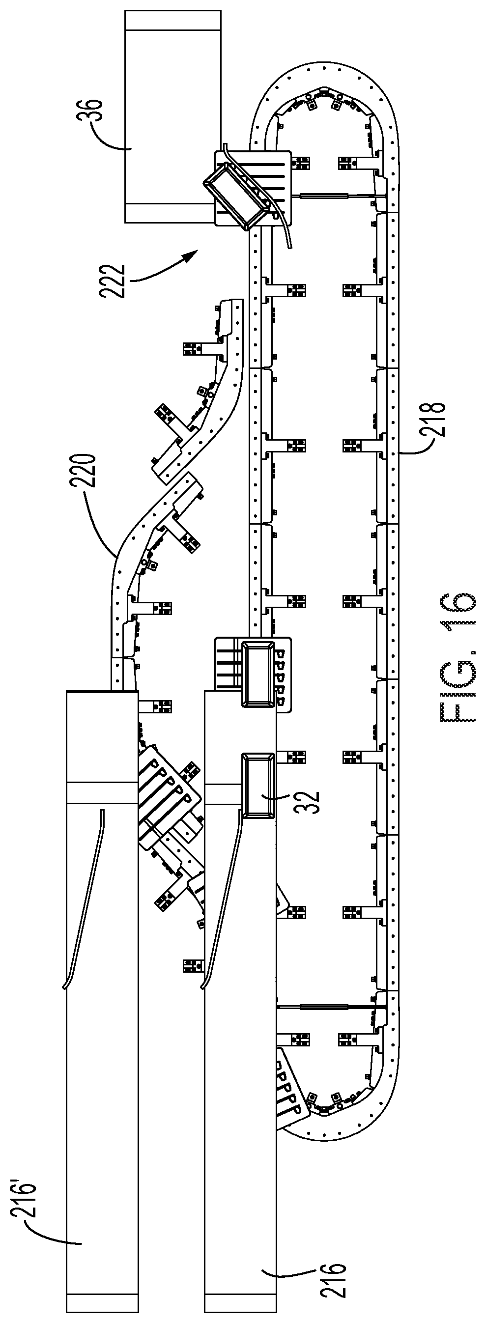 Patent US12448224 Figure 15 – Conveyor transfer system