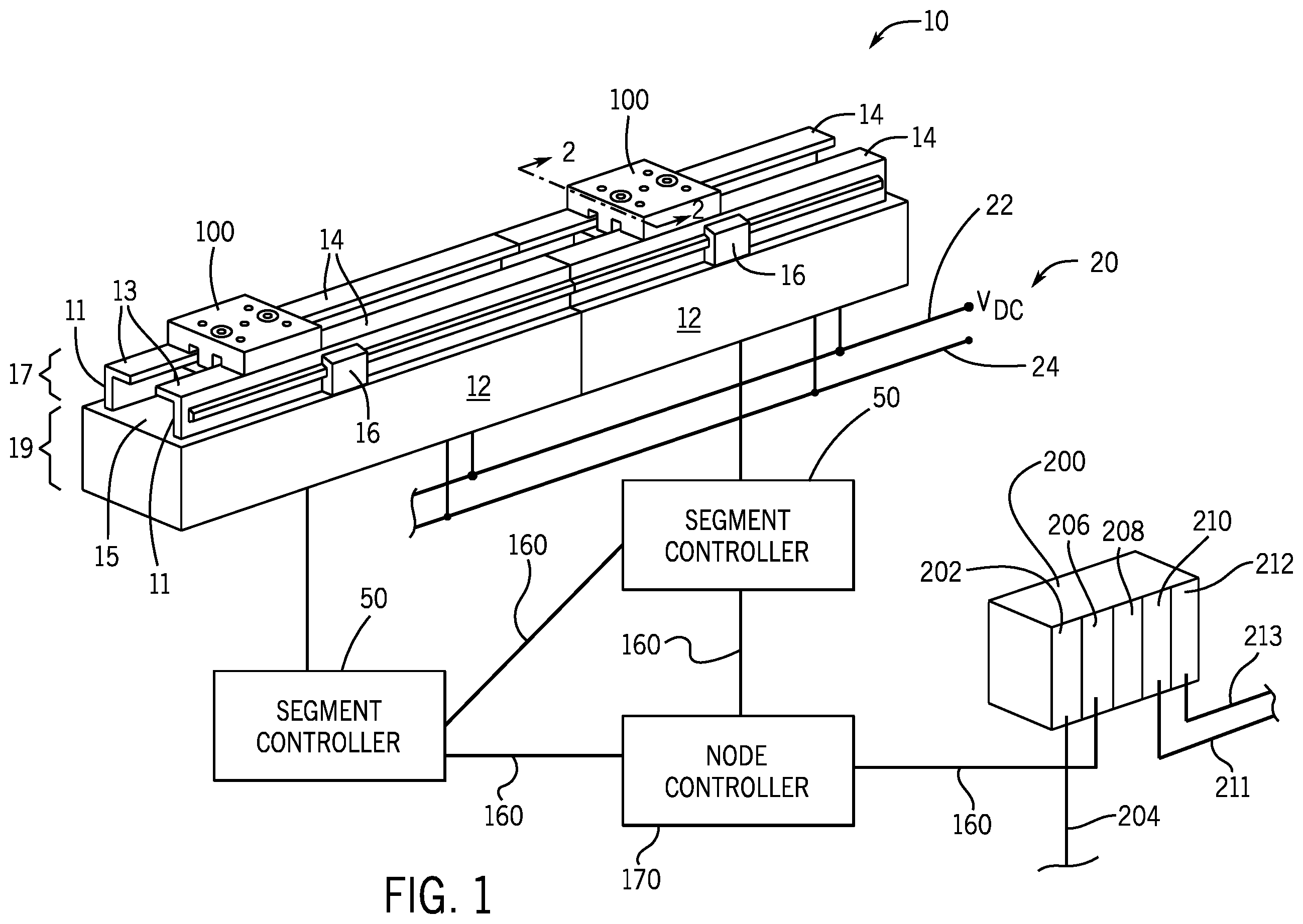 Patent US12448230 Figure 1 – Virtual slots for independent cart system