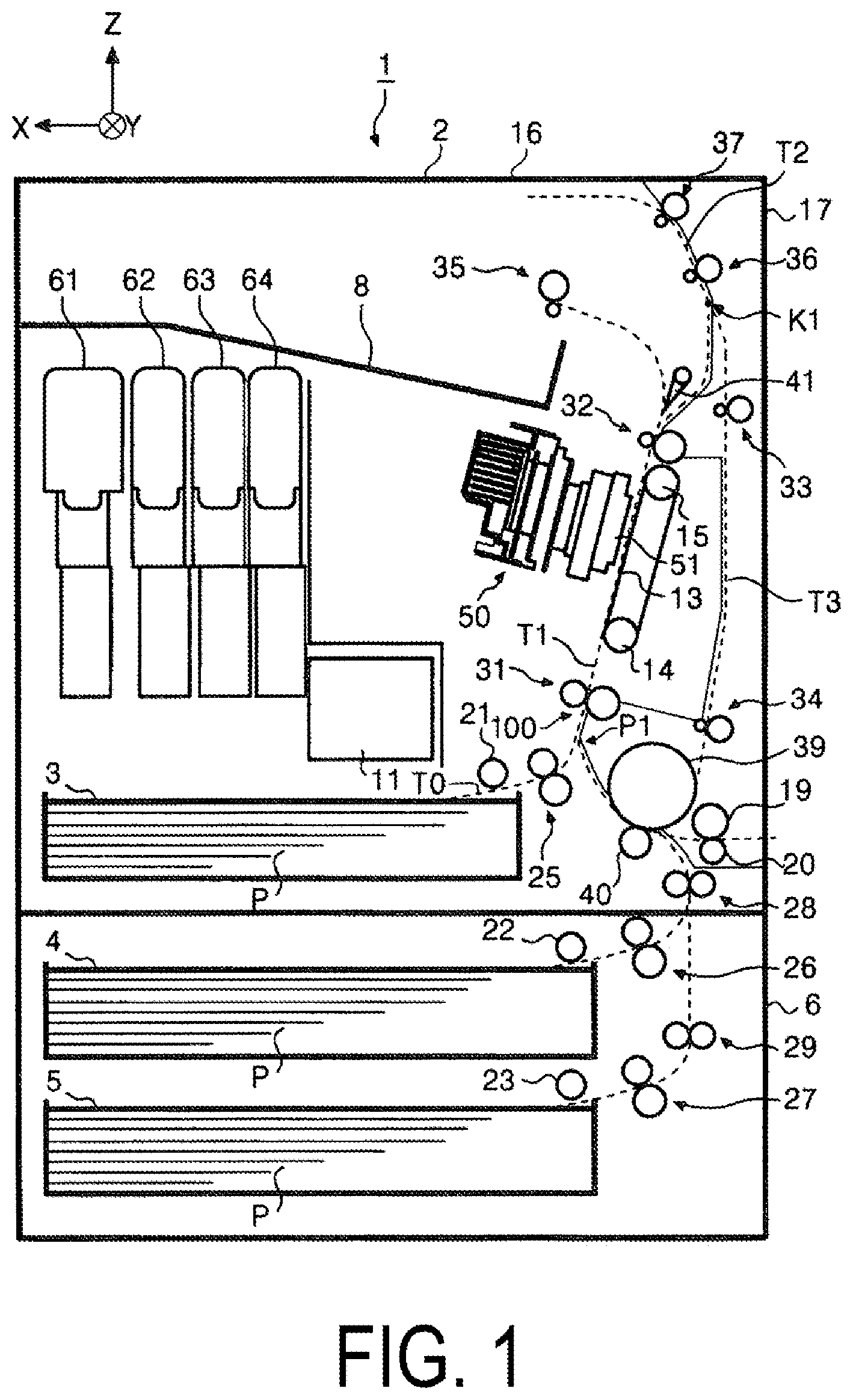 Patent US12448244 — Transport device and recording device — Figure 1