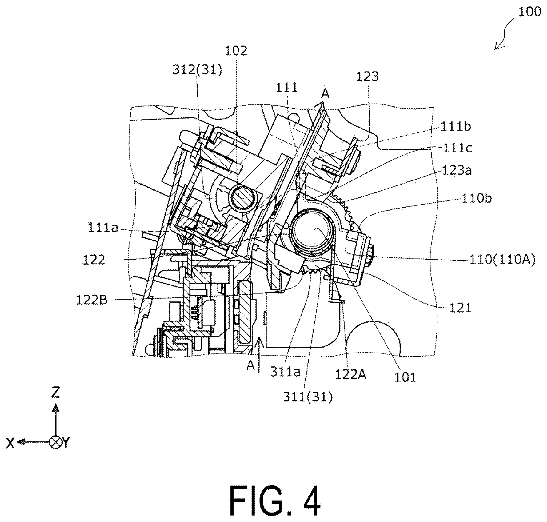 Patent US12448244 Figure 4 – Transport device and recording device