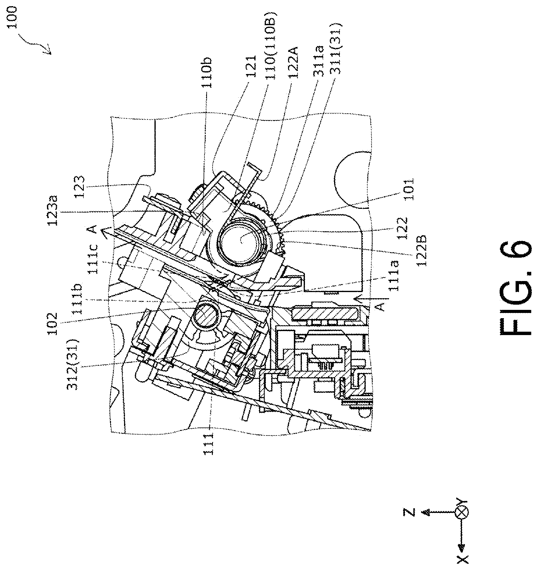 Patent US12448244 Figure 6 – Transport device and recording device