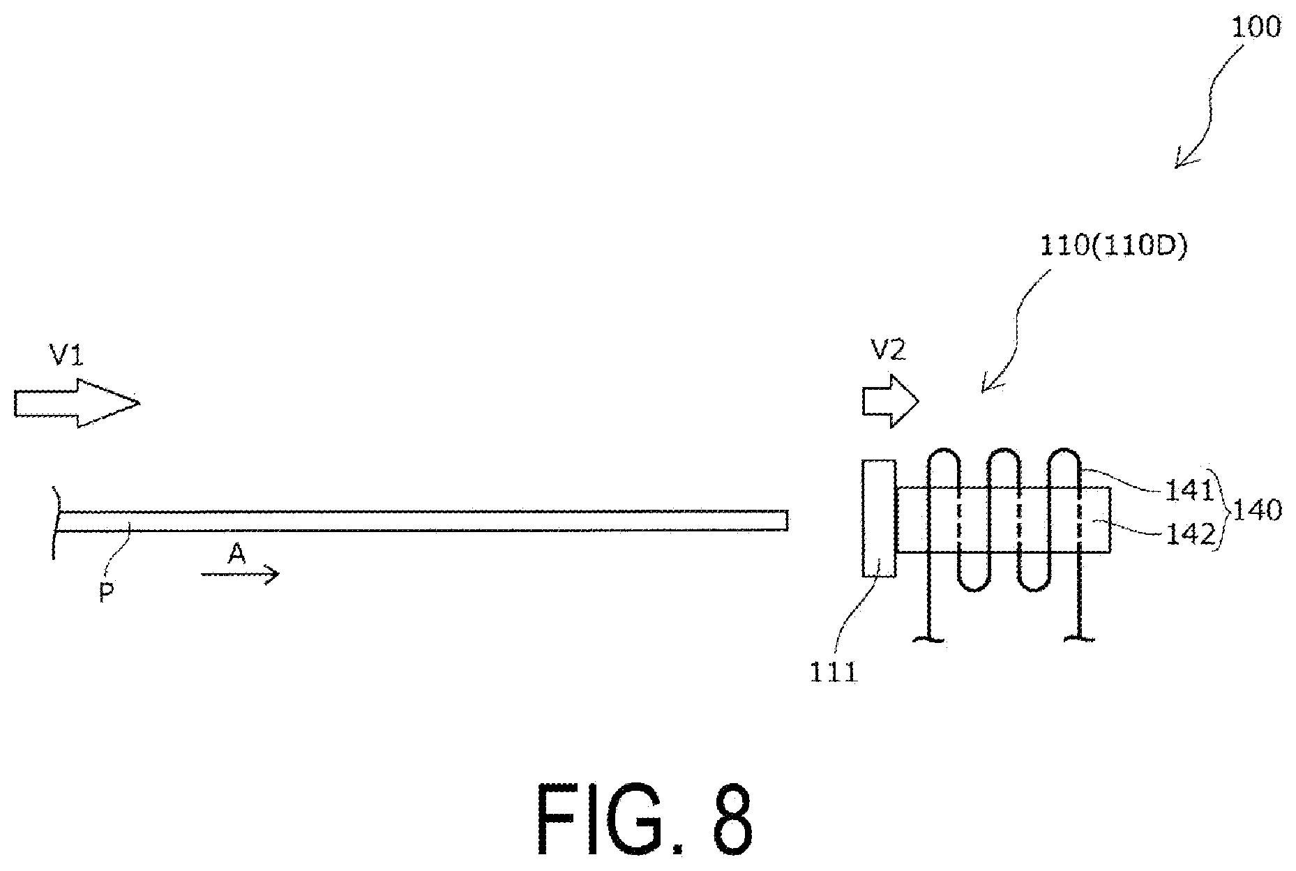 Patent US12448244 Figure 8 – Transport device and recording device