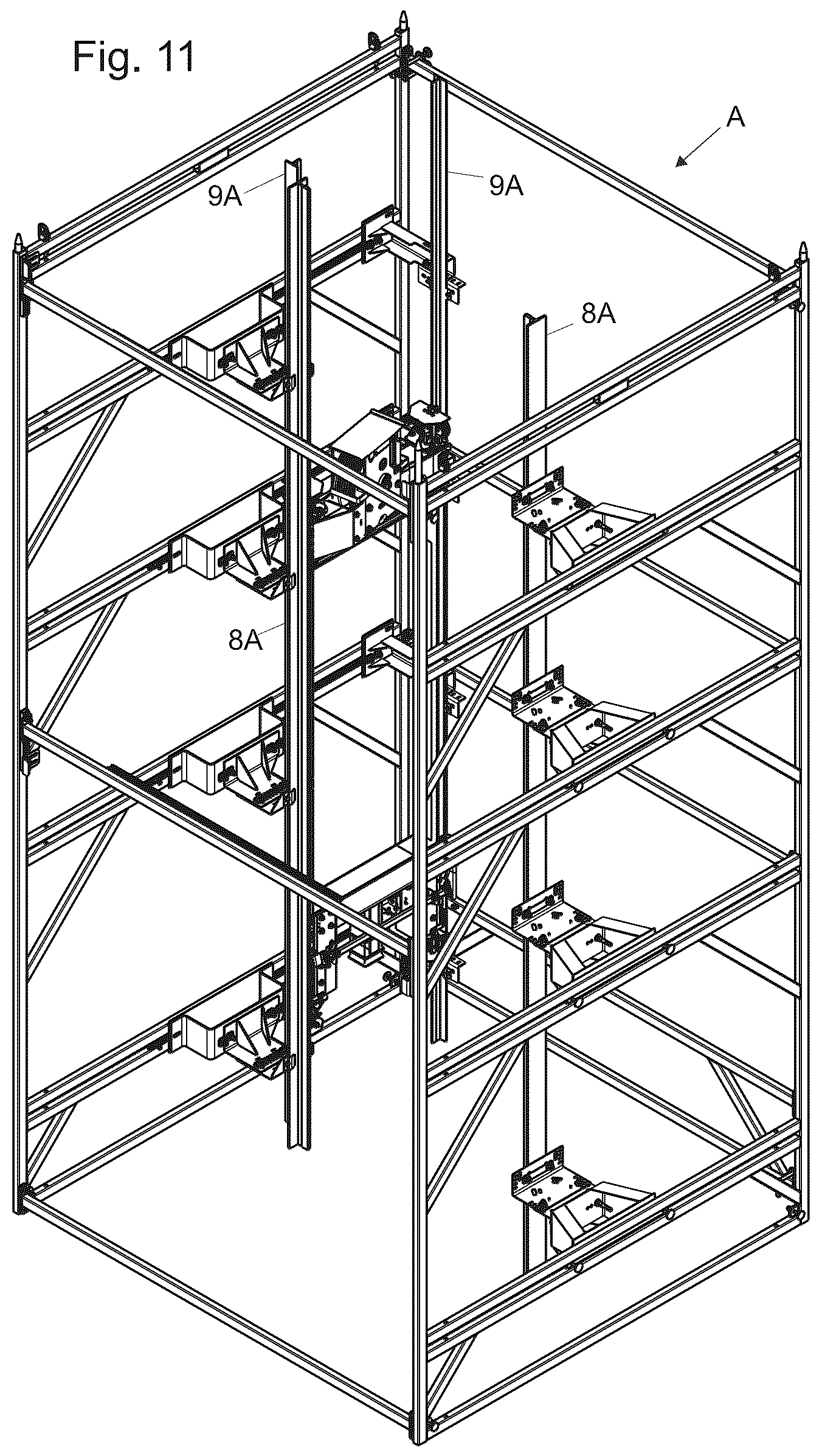 Patent US12448249 Figure 6 – Method for constructing elevator and such elevator