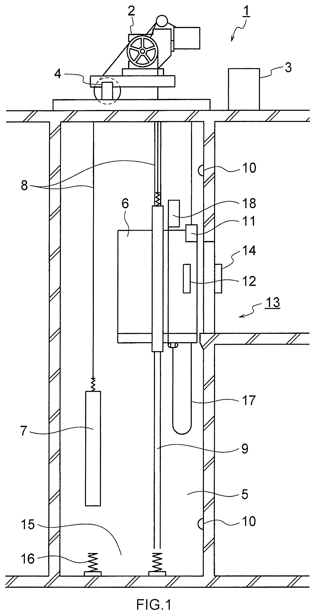 Patent US12448250 Figure 1 – Elevator renewal method