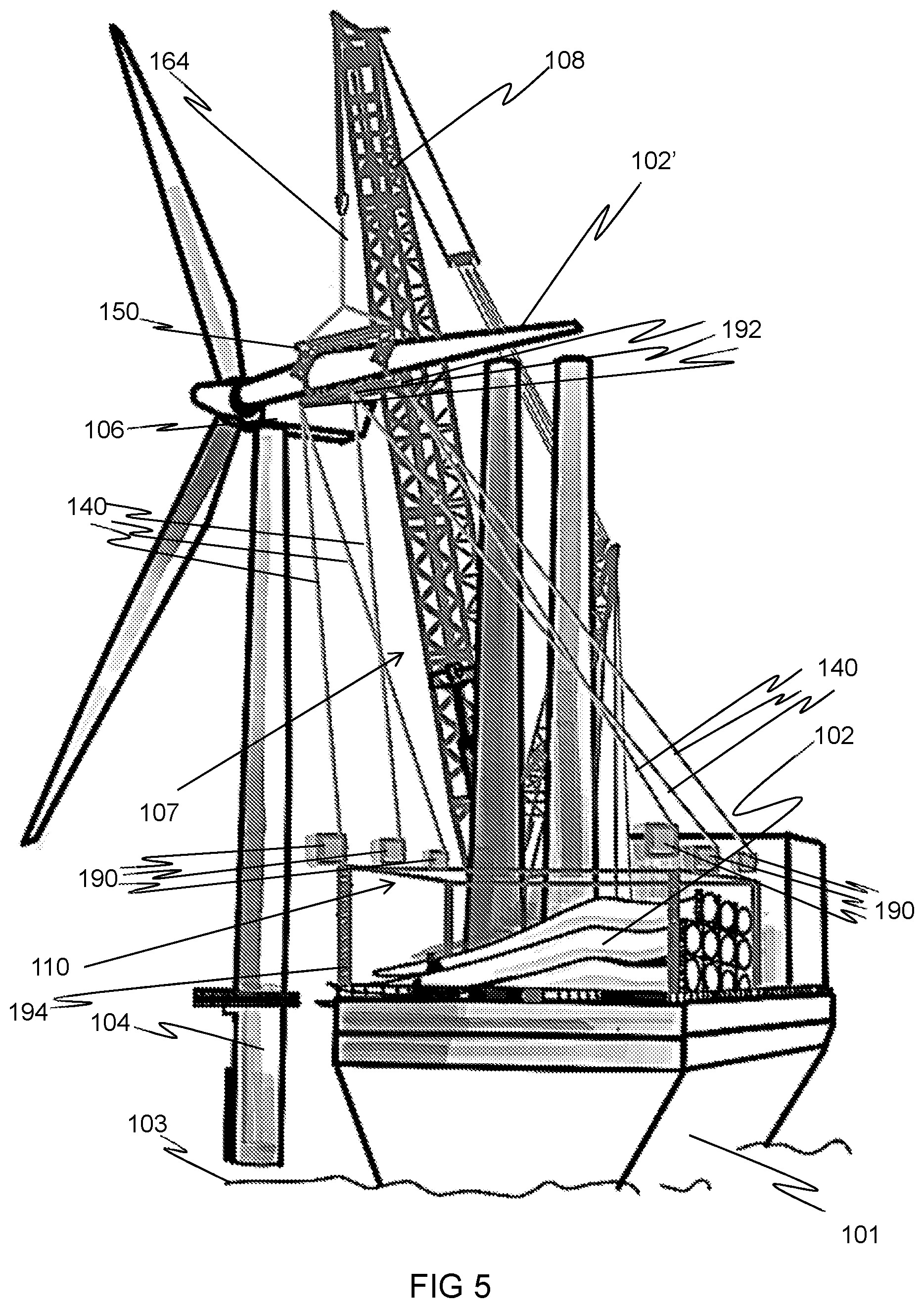 Patent US12448252 Figure 5 – Hoisting arrangement for assembly of wind turbines
