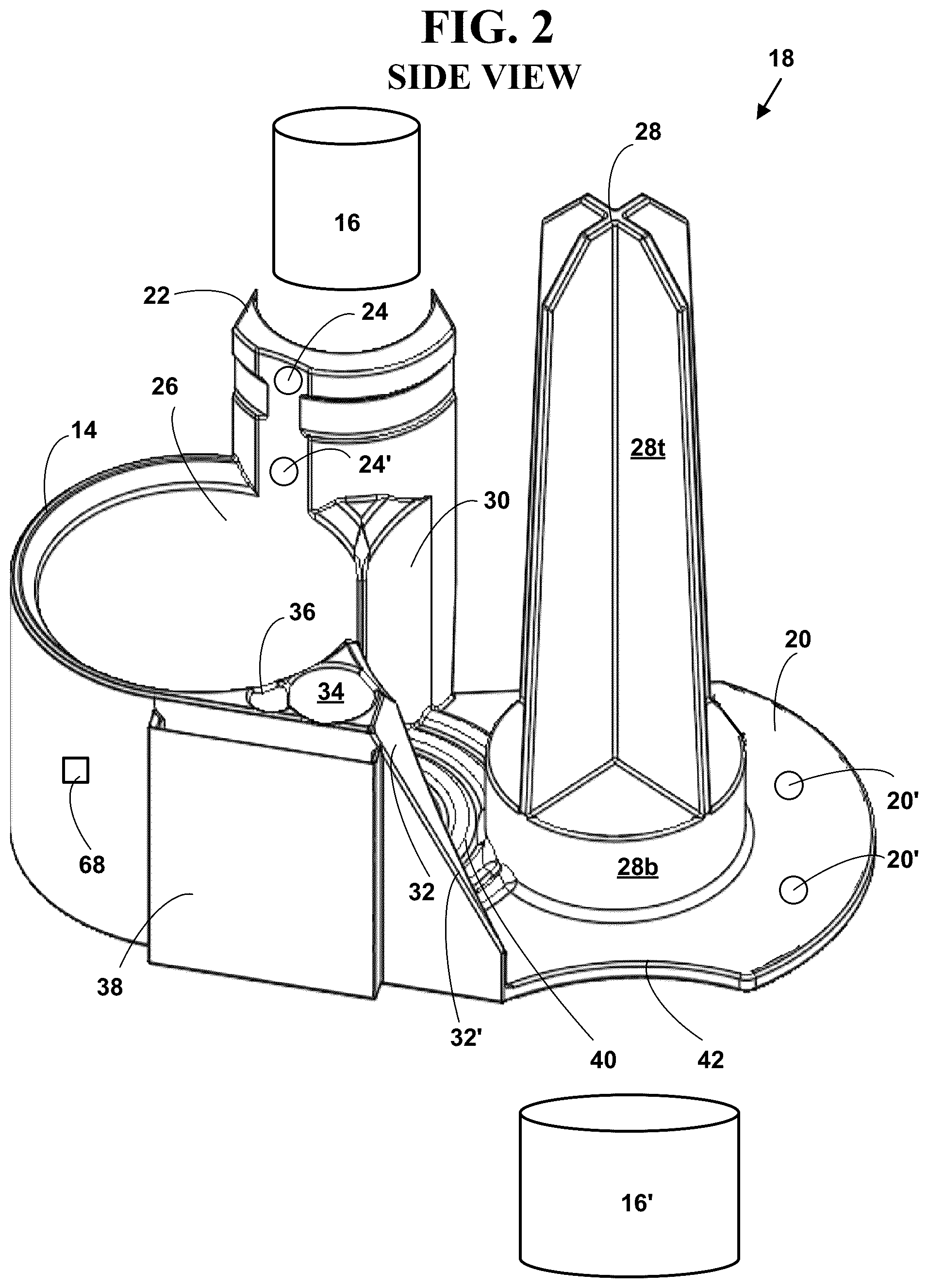 Patent US12448261 Figure 2 – Fork lift tool holder apparatus