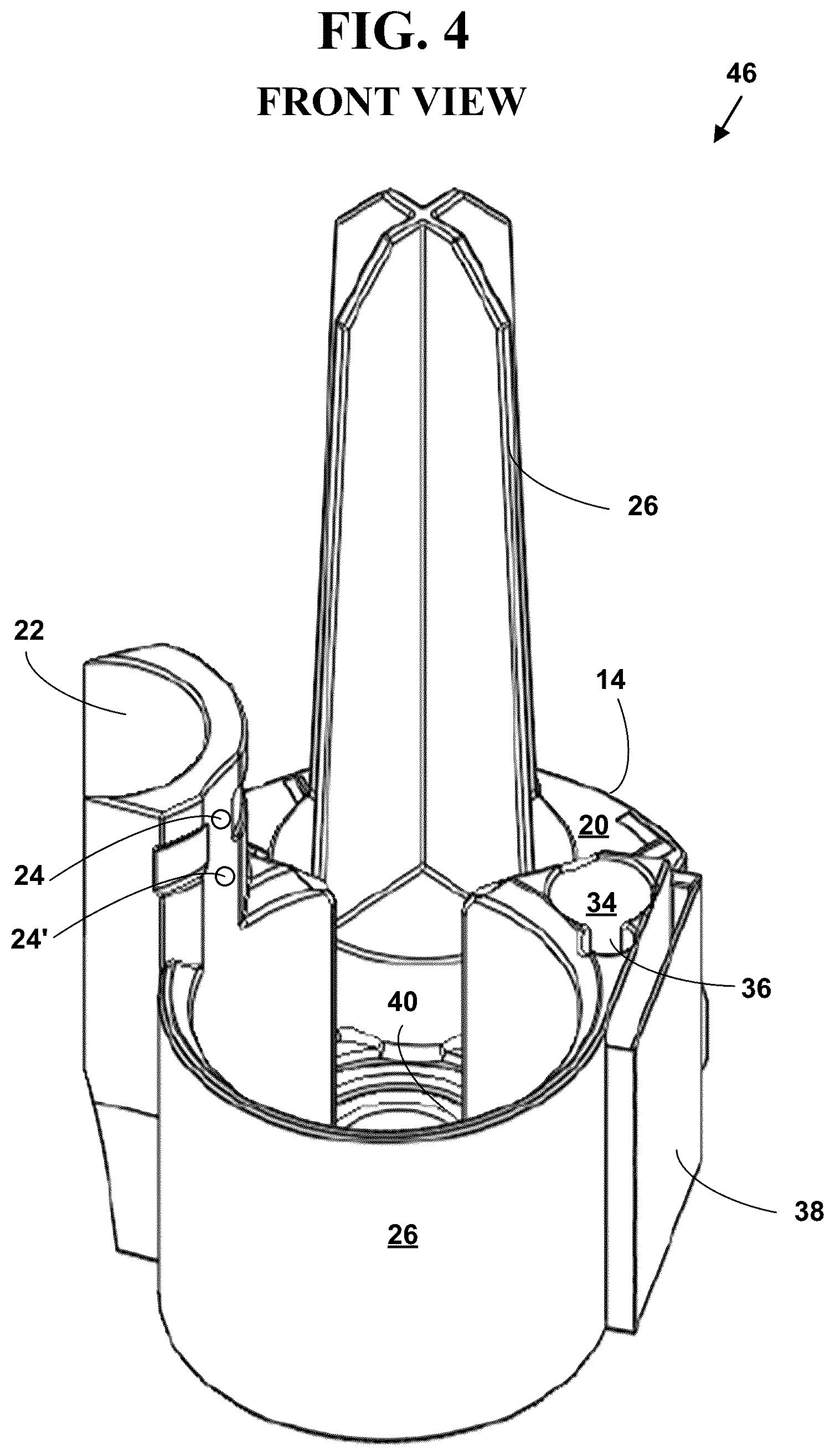 Patent US12448261 Figure 4 – Fork lift tool holder apparatus