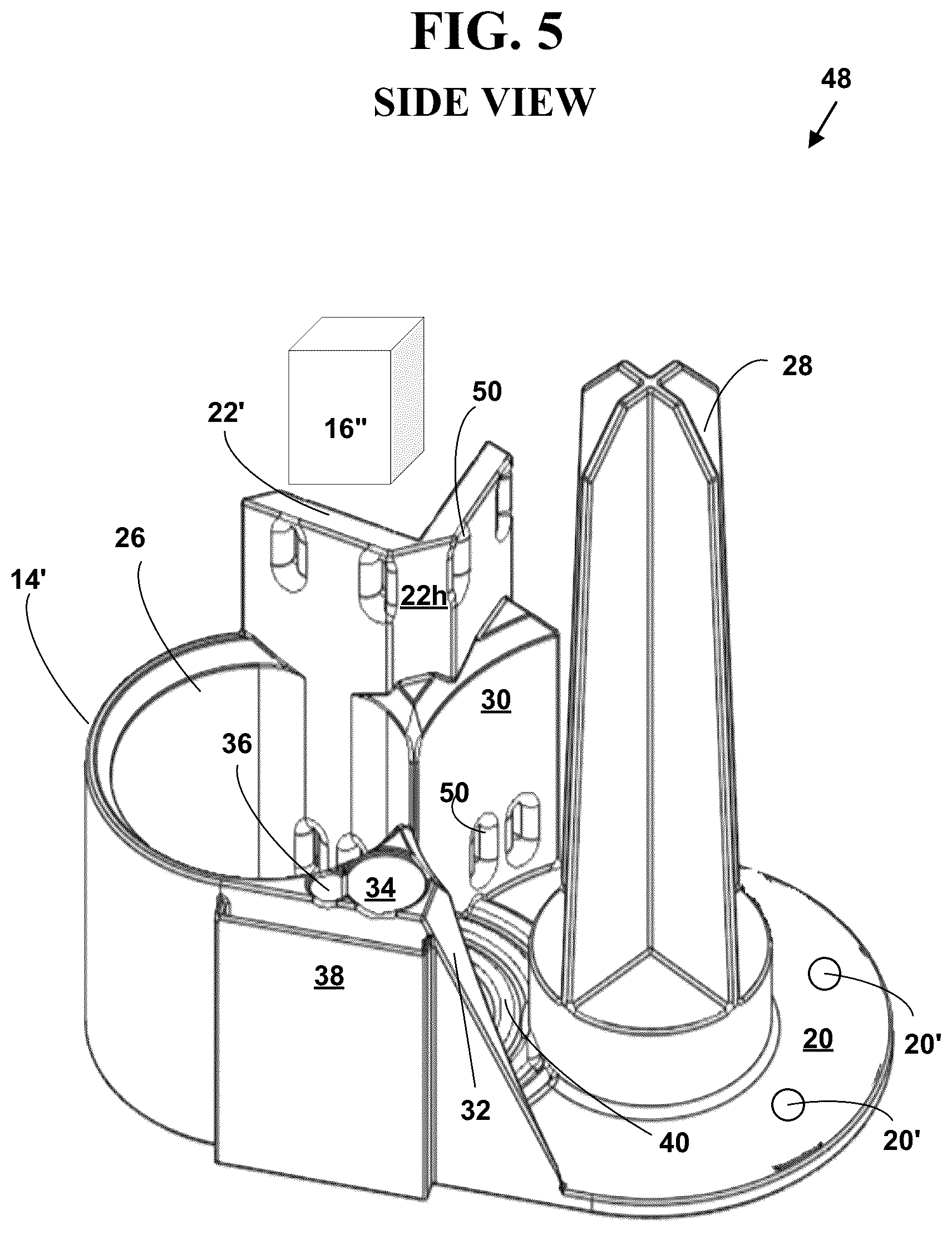 Patent US12448261 Figure 5 – Fork lift tool holder apparatus