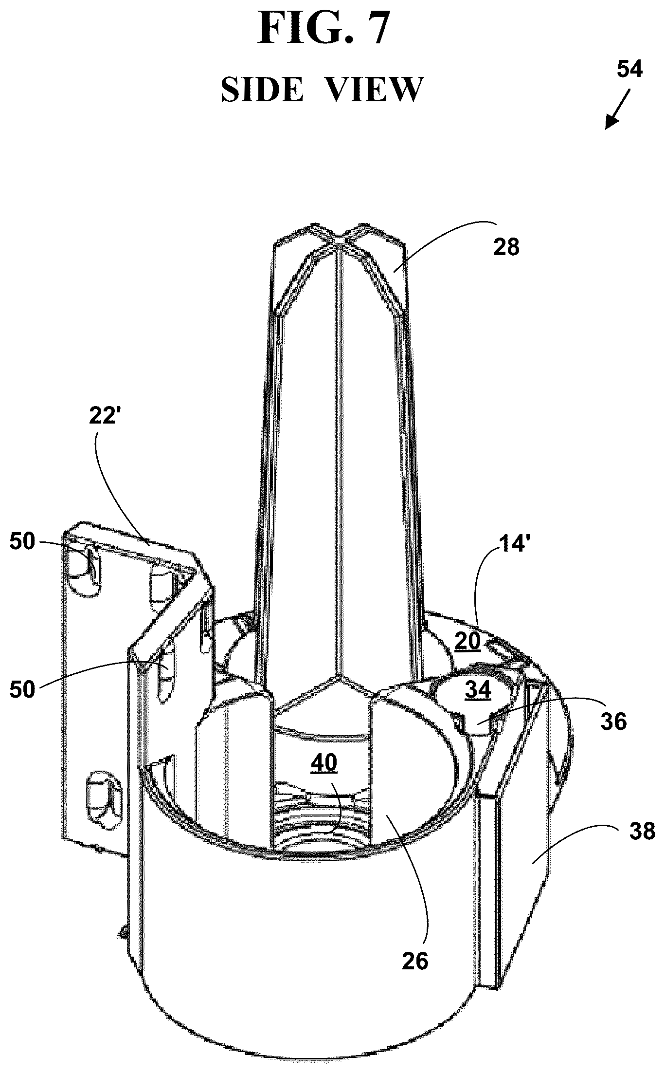 Patent US12448261 Figure 7 – Fork lift tool holder apparatus