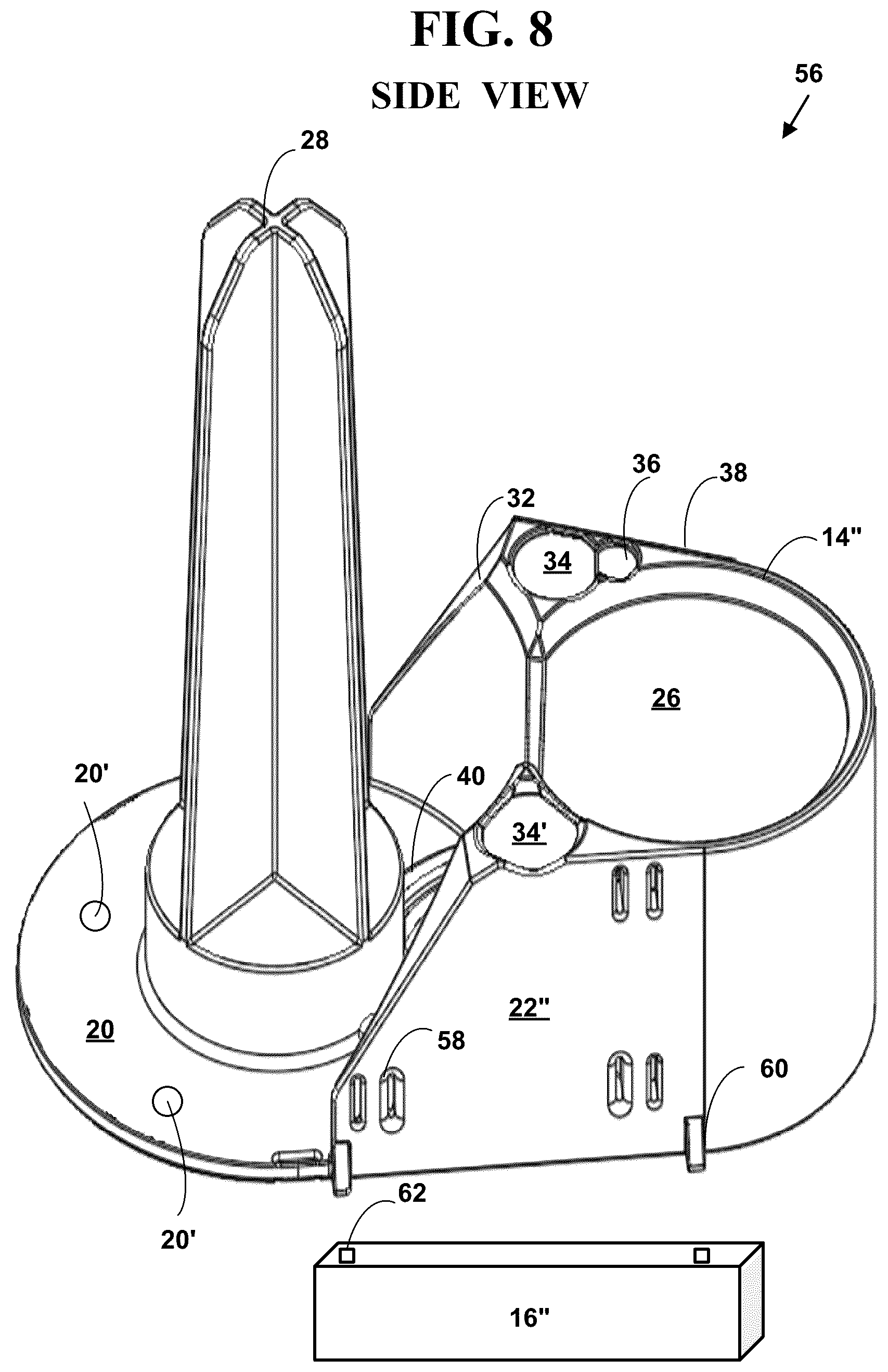 Patent US12448261 Figure 8 – Fork lift tool holder apparatus