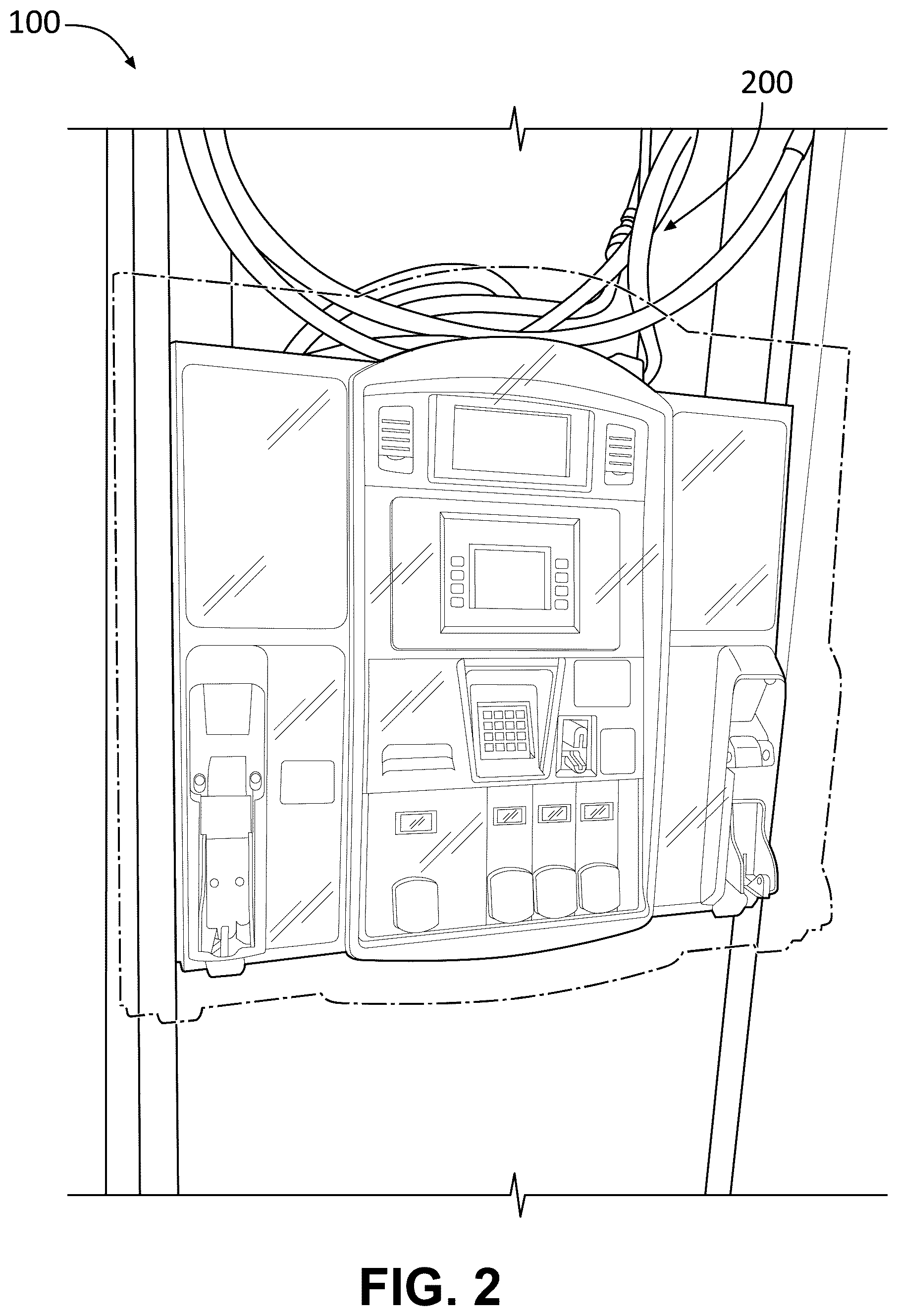 Patent US12448270 Figure 2 – Refueling station protective door cover