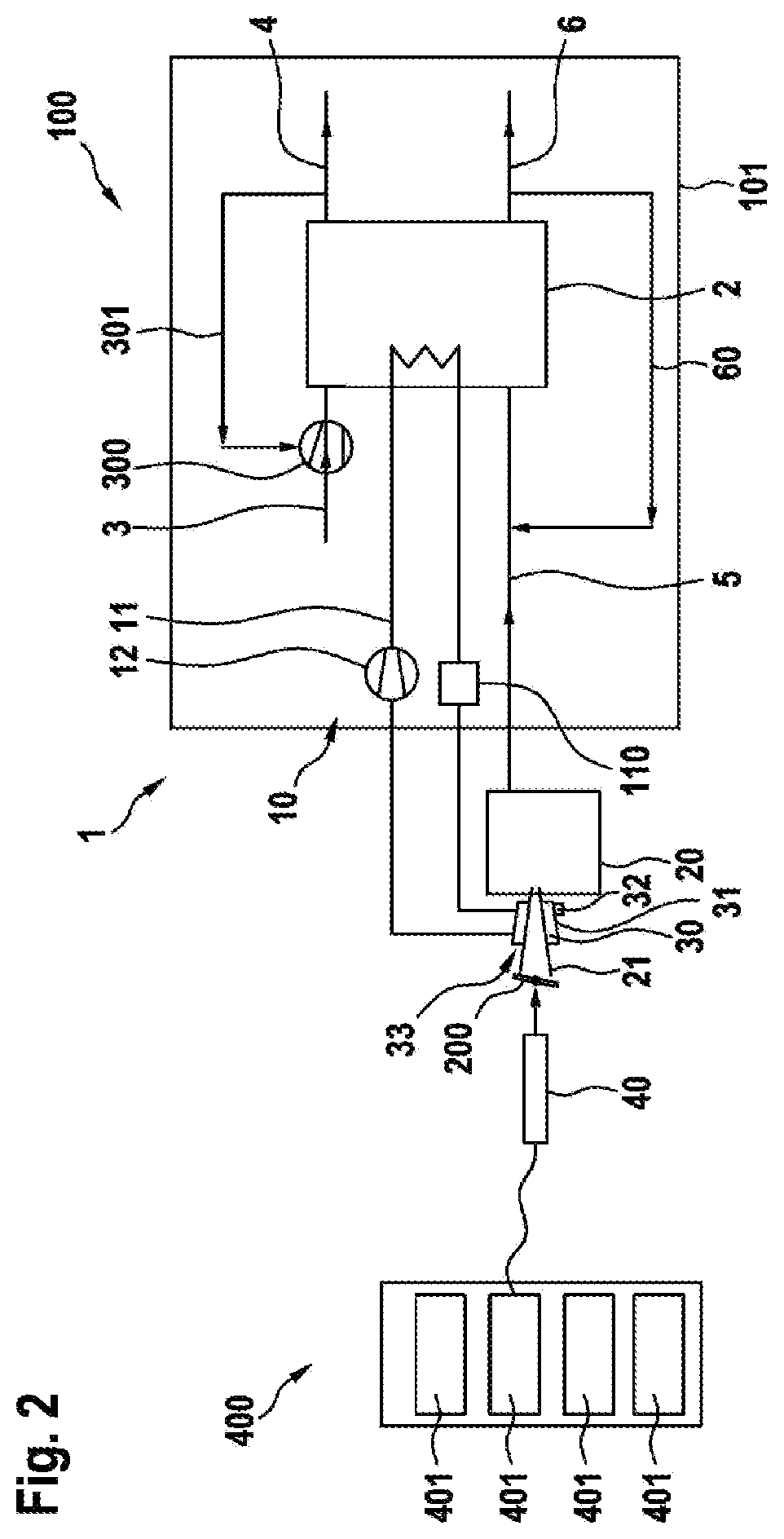 Patent US12448274 Figure 2 – System unit and method for deicing a spigot of a petrol pump of a filling station device having such a system unit
