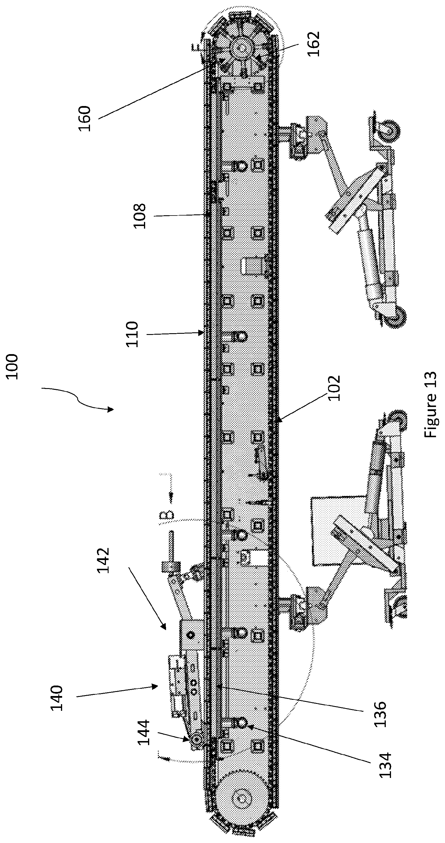 Patent US12448313 Figure 13 – Versatile glass forming conveyor with 3-D vacuum forming capability