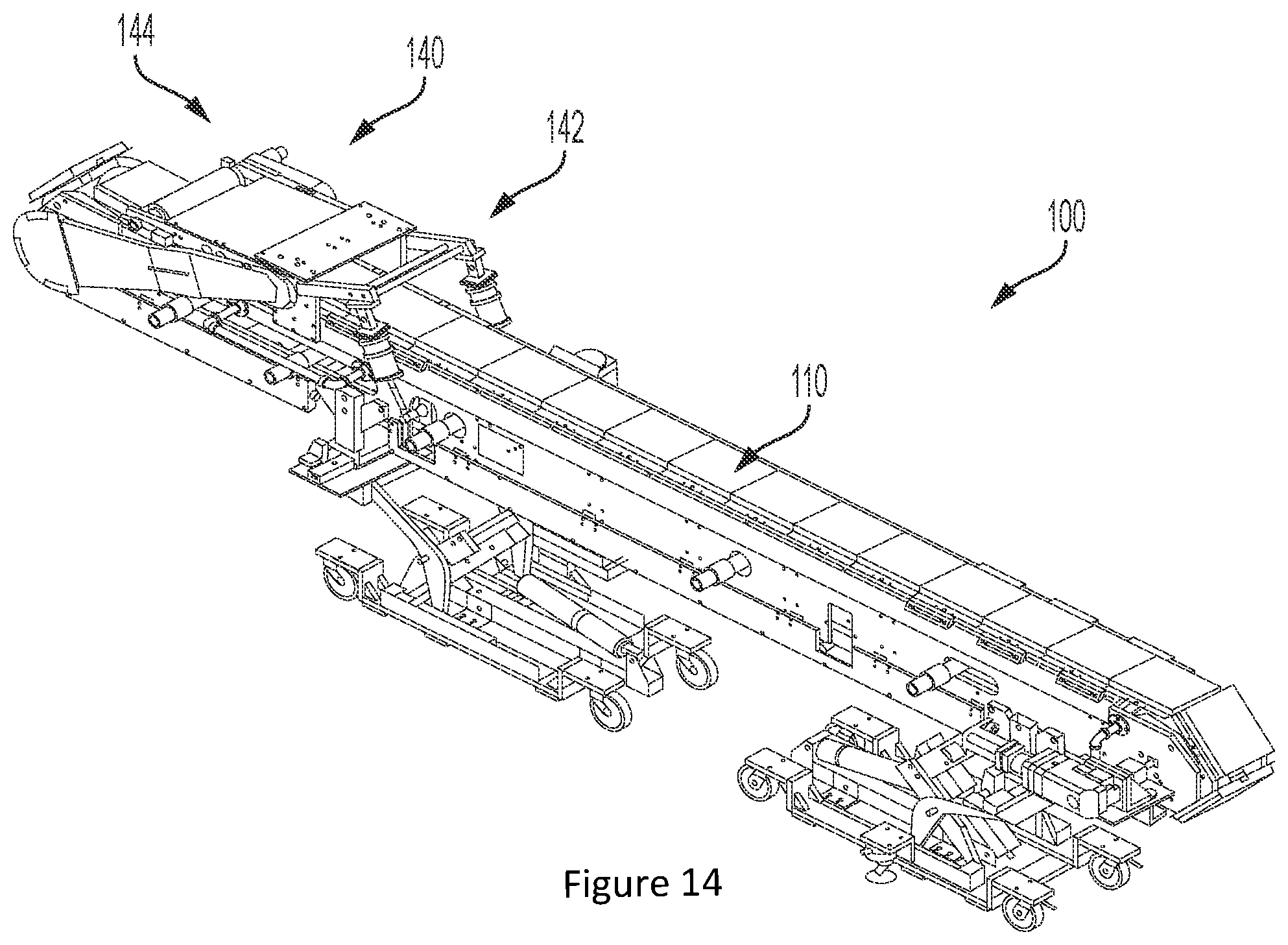 Patent US12448313 Figure 14 – Versatile glass forming conveyor with 3-D vacuum forming capability