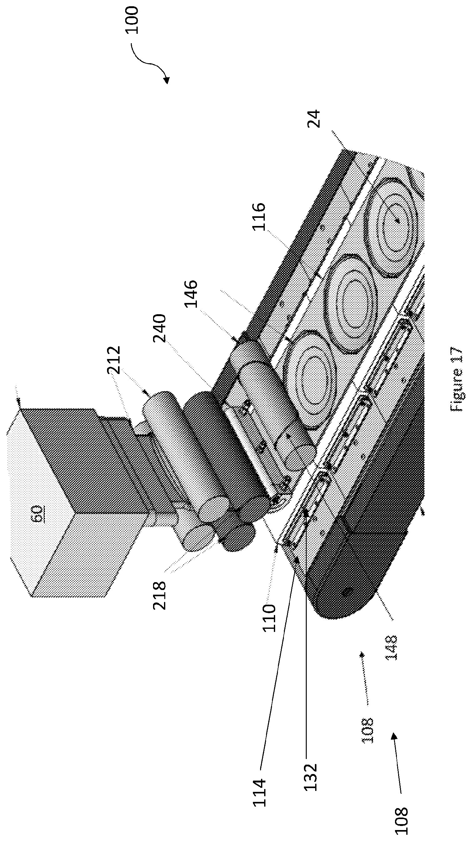 Patent US12448313 Figure 18 – Versatile glass forming conveyor with 3-D vacuum forming capability