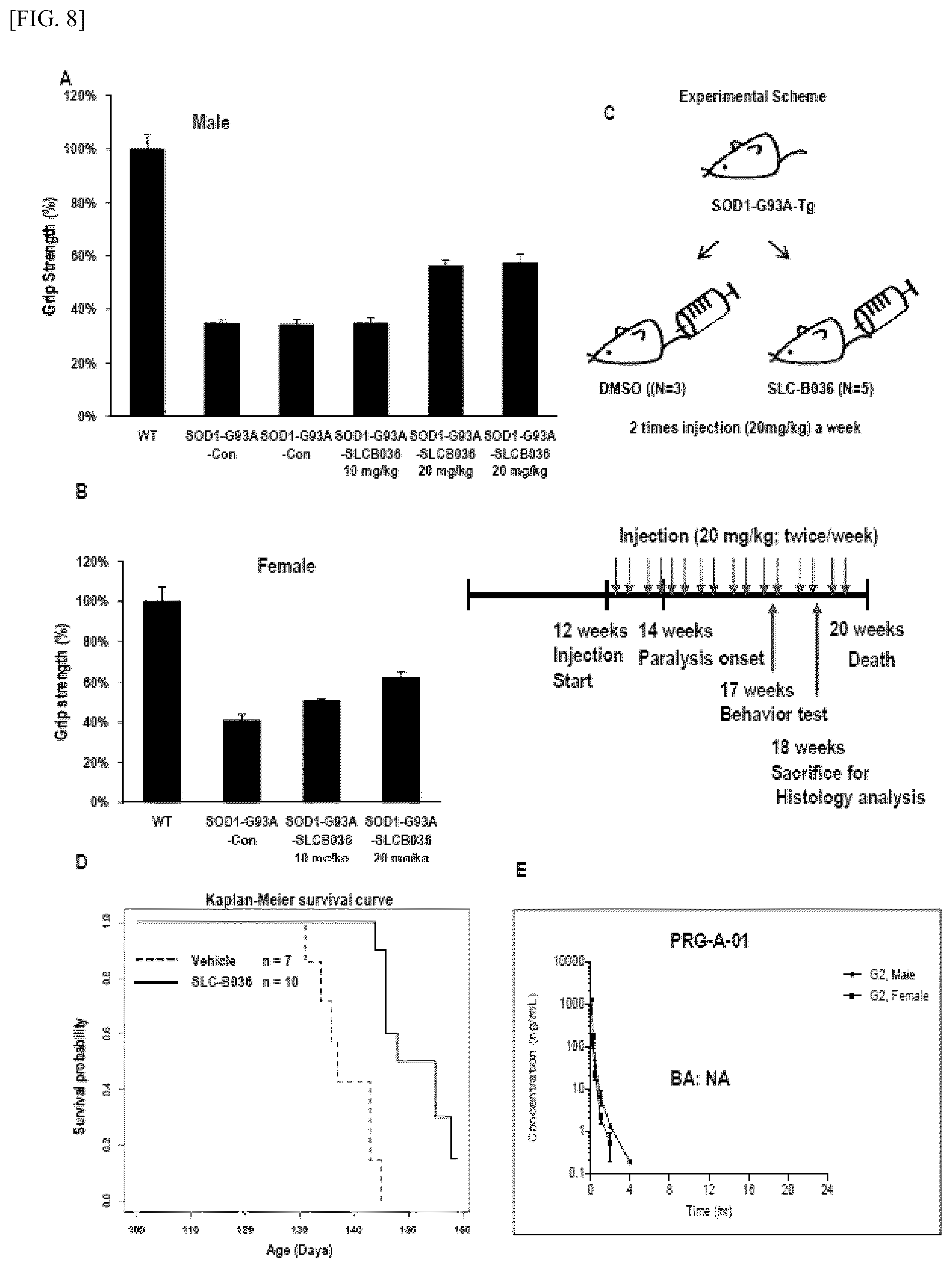 Patent US12448393 Figure 8 – Use of novel compound, for preventing, improving or treating amyotrophic lateral sclerosis