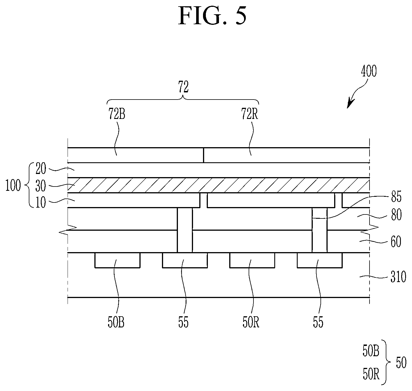 Patent US12448397 Figure 5 – Composition for photoelectric device, and photoelectric device, image sensor and electronic device including the same