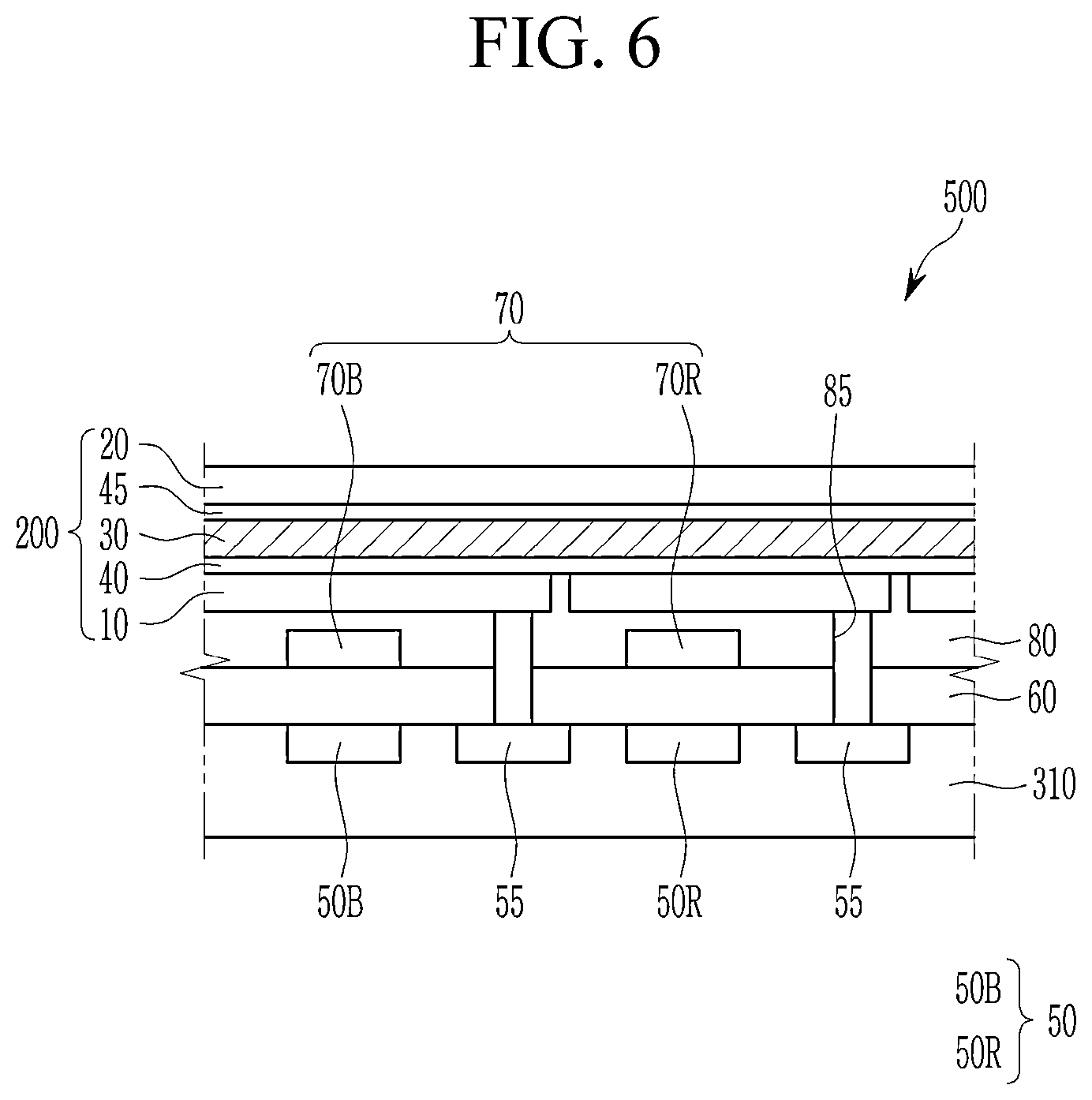 Patent US12448397 Figure 6 – Composition for photoelectric device, and photoelectric device, image sensor and electronic device including the same
