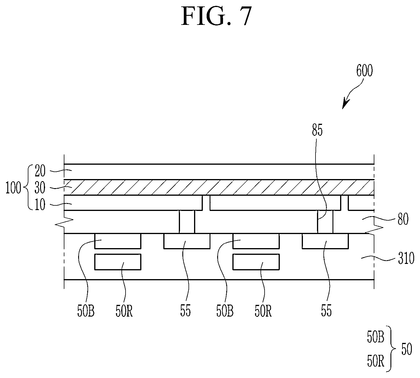 Patent US12448397 Figure 7 – Composition for photoelectric device, and photoelectric device, image sensor and electronic device including the same