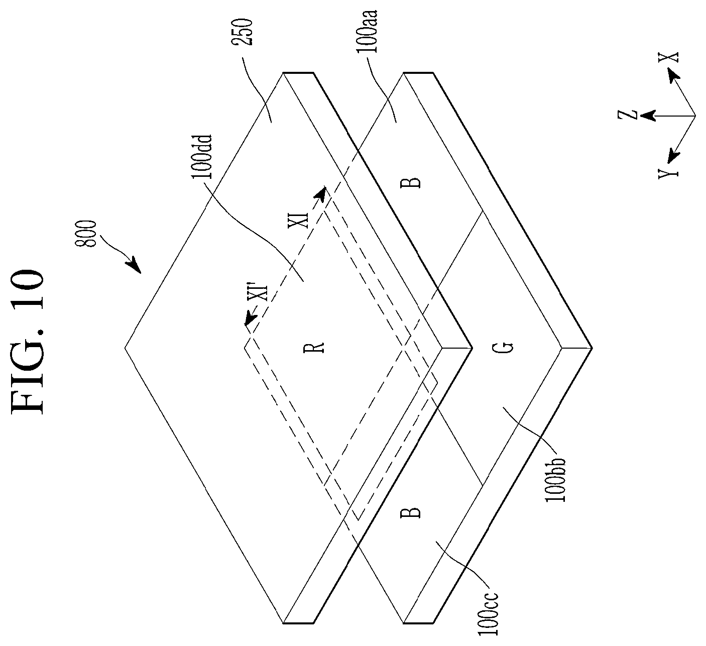 Patent US12448397 Figure 10 – Composition for photoelectric device, and photoelectric device, image sensor and electronic device including the same