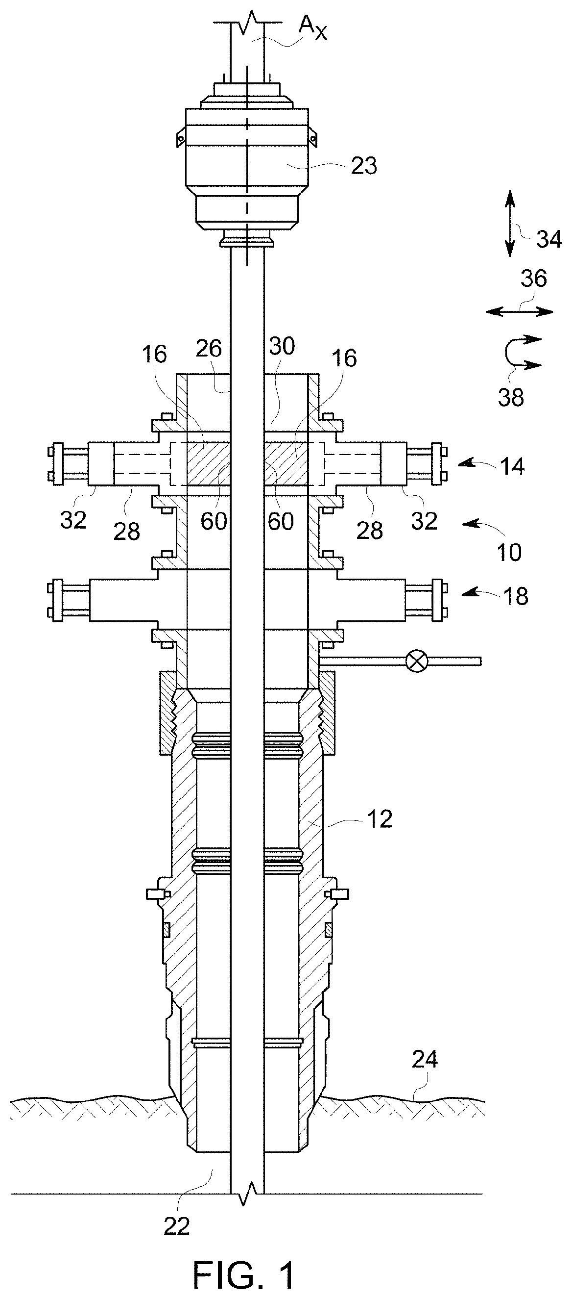 Patent US12448558 Figure 1 – Blowout-preventers (BOP) elastomer seals with improved self-healing