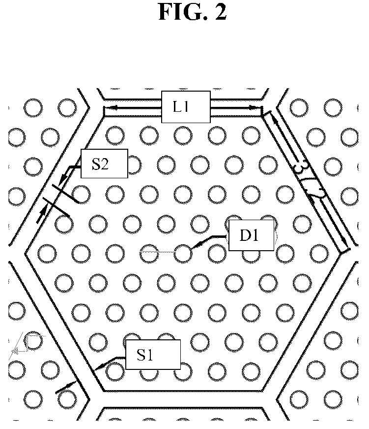 Patent US12448595 Figure 2 – Mechanically stable and high cell density honeycomb retinal scaffold design for transplantation therapy of photoreceptor cells and retinal pigment epithelium