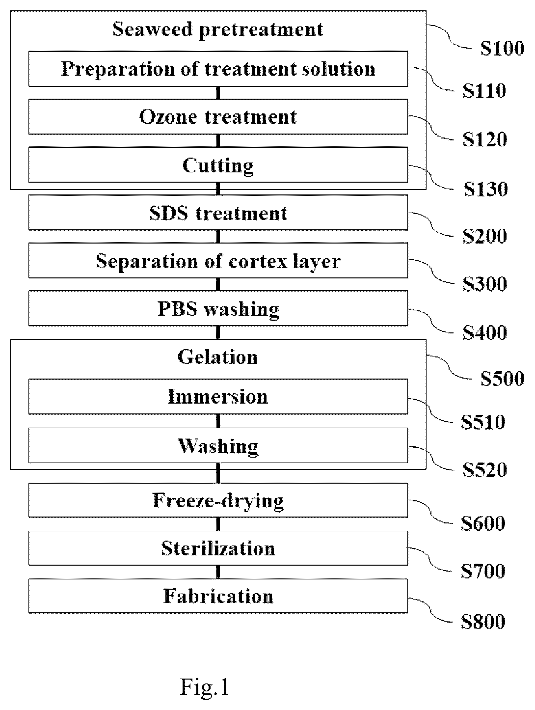 Patent US12448596 Figure 1 – Scaffold for cell culture and manufacturing method thereof